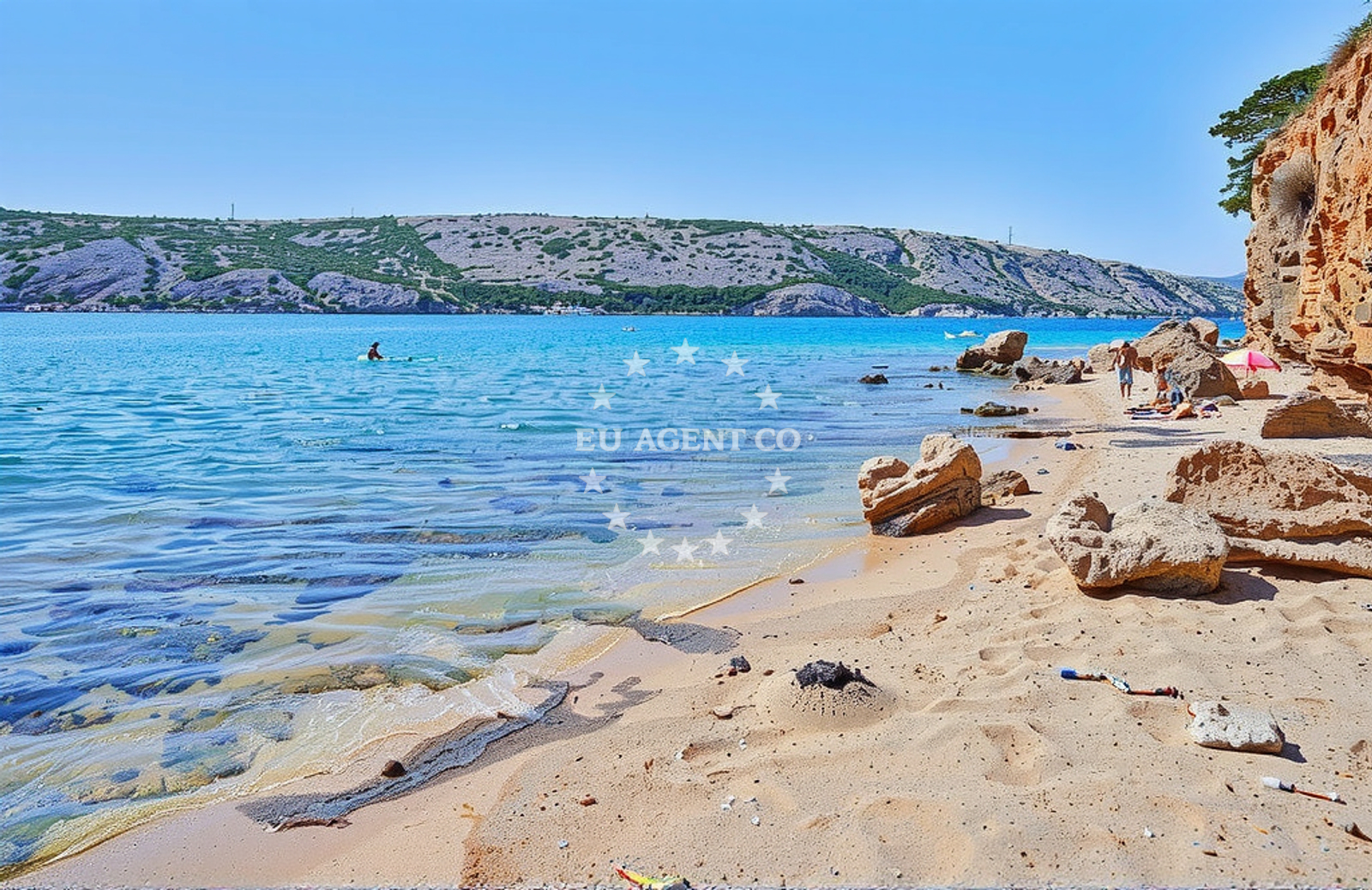 Additional view of Ribon beach in 574 Barbat, Rab