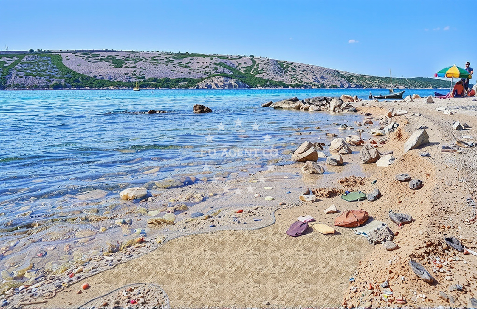 Additional view of Ribon beach in 574 Barbat, Rab