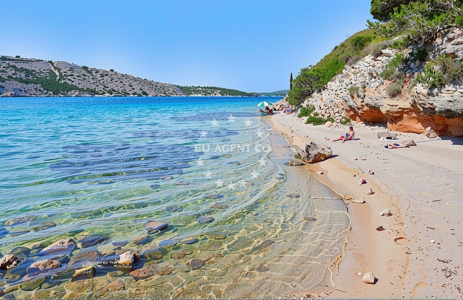 Additional view of Ribon beach in 574 Barbat, Rab