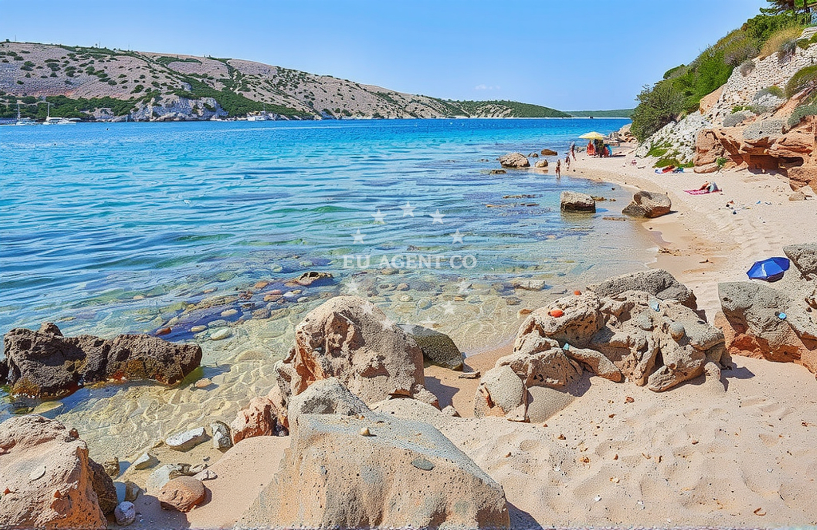 Additional view of Ribon beach in 574 Barbat, Rab