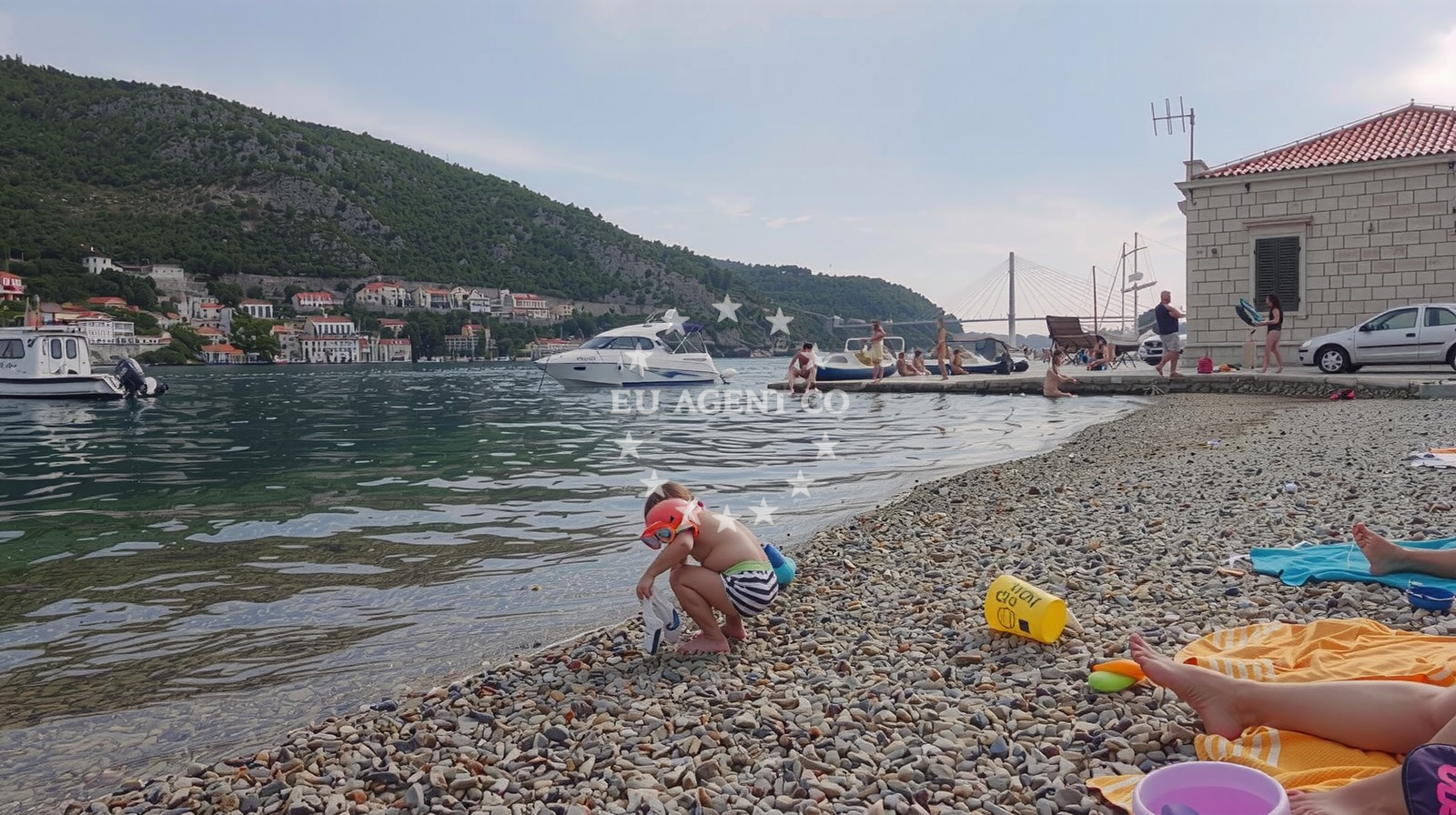 Sea and coastal view of Rijeka beach in Uz Jadransku cestu 67, Mokošica