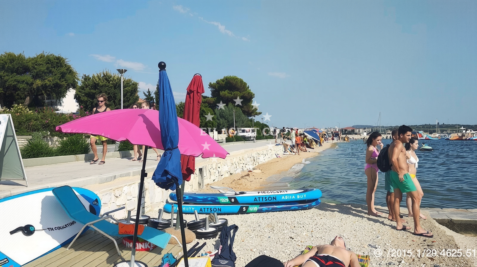 Additional view of Riva beach in , Novalja
