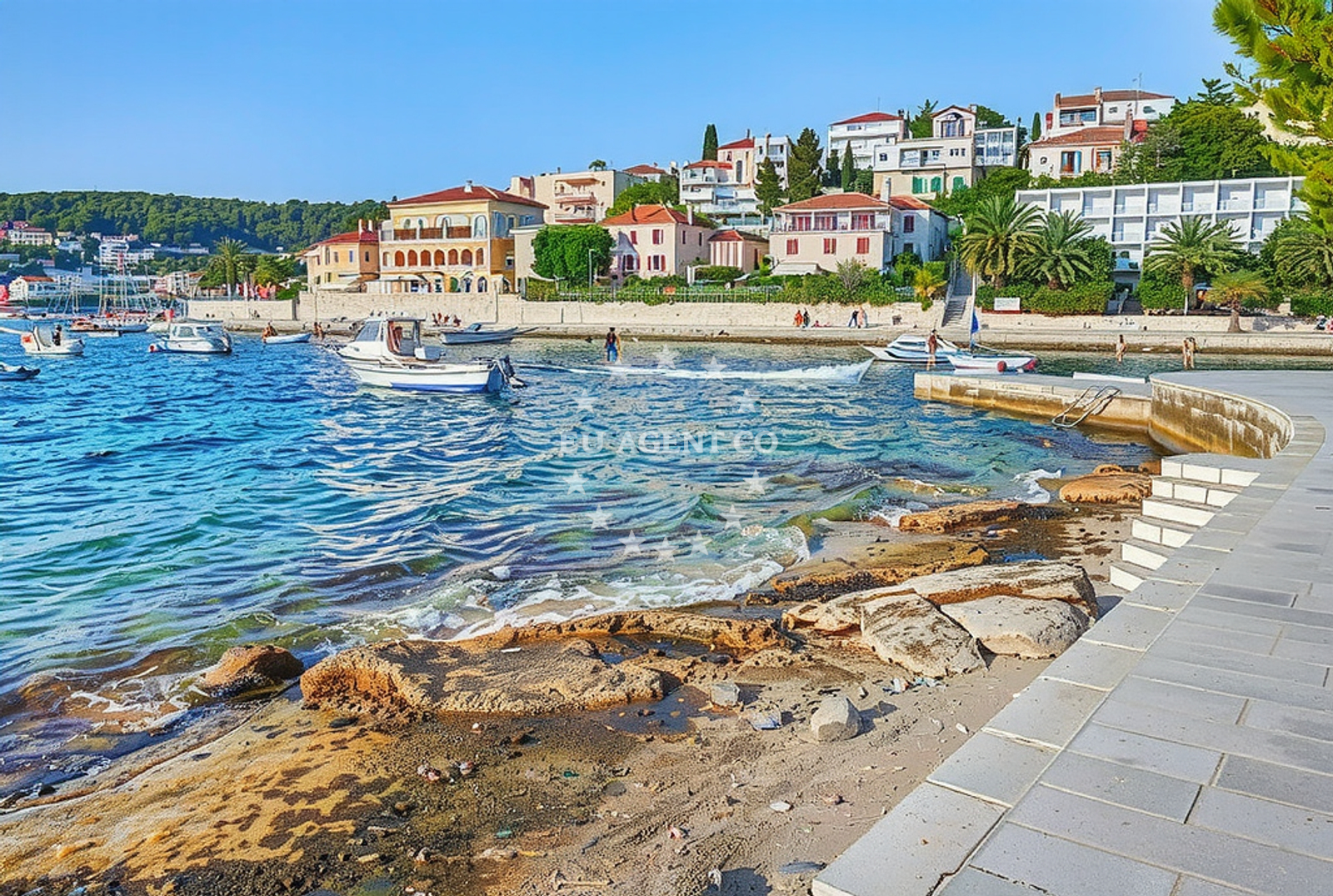 Additional view of Riva, Hvar (Hvar) Beach in Riva