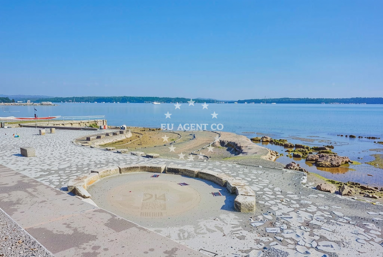 Sea and coastal view of Rivarela, Novigrad (Istarska županija) Beach in Rivarela