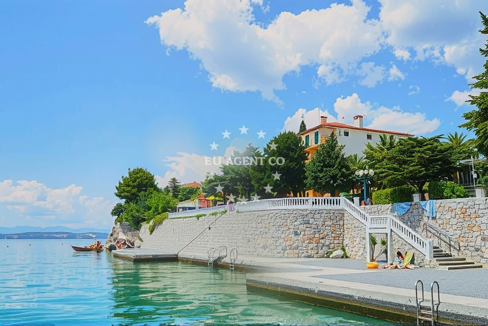 Beach facilities and surroundings at Riviera, Dramalj Beach in Riviera