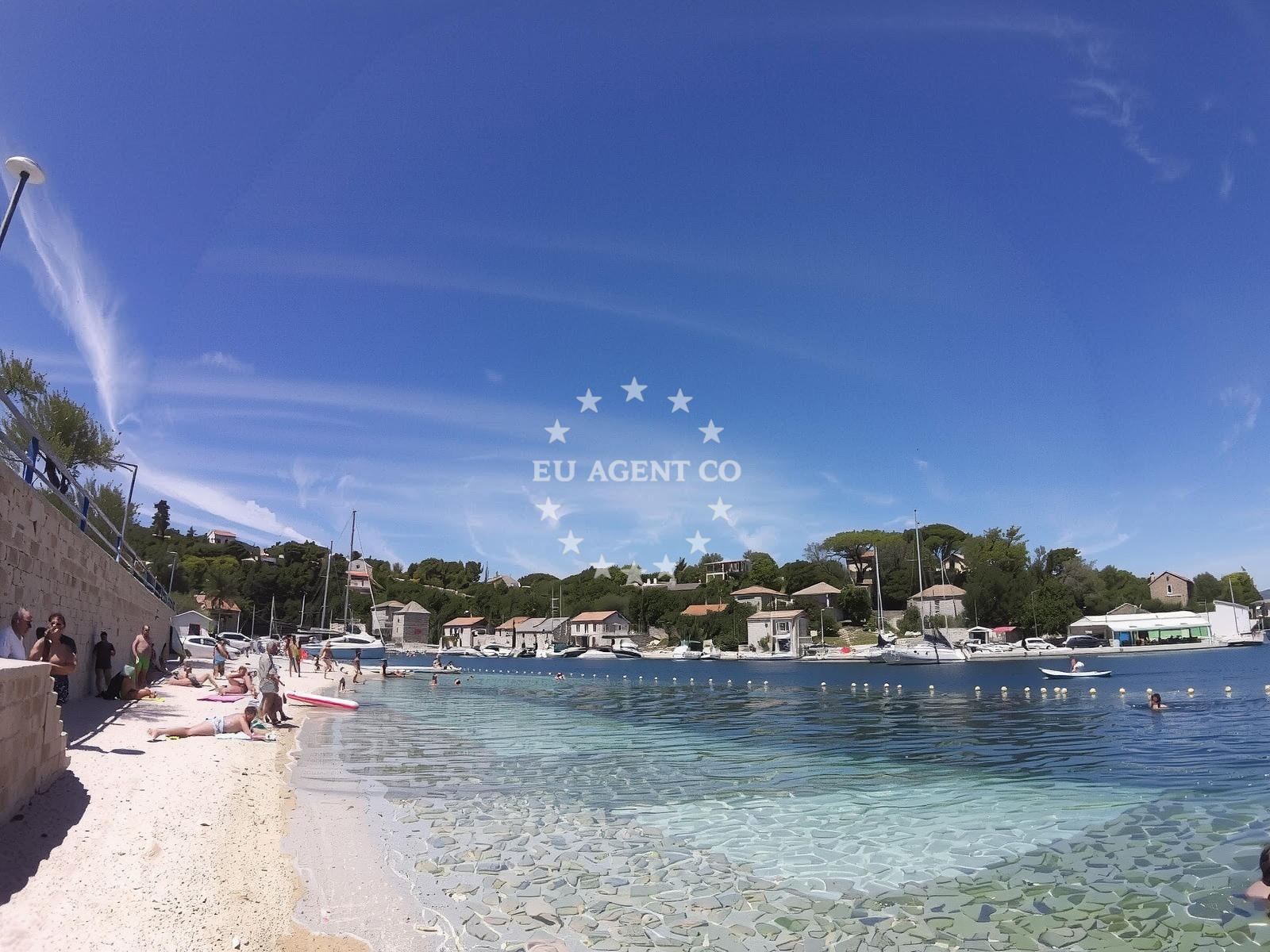 Sea and coastal view of Rogaс beach in , Rogač