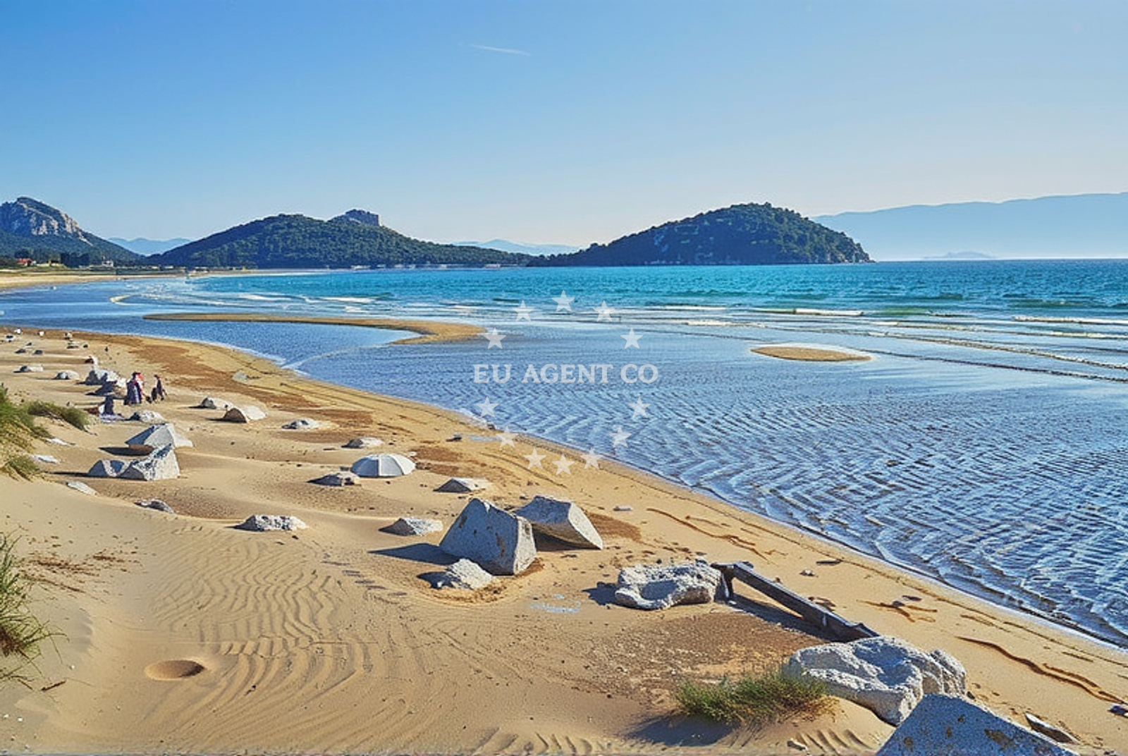 Overview of Rogotin: beaches and coves in Rogotin