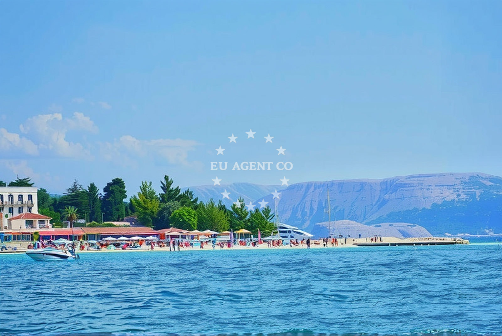 Shoreline and swimming area at Rokan, Selce Beach in Rokan