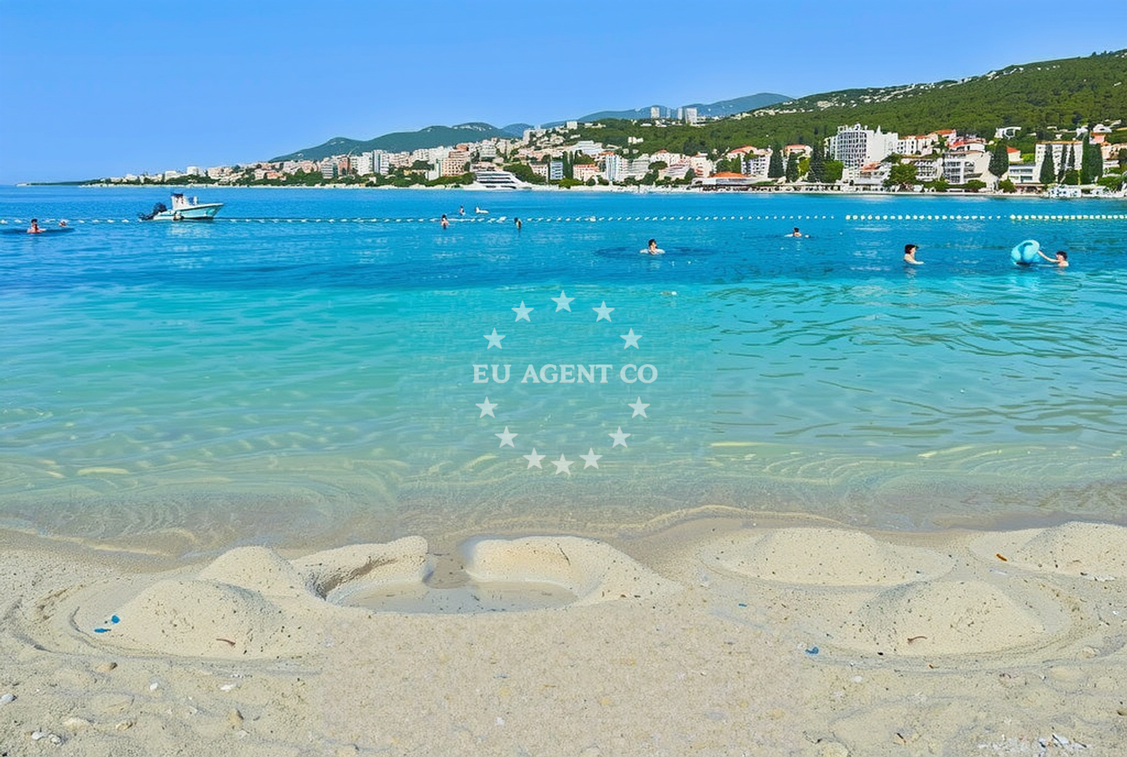 Sea and coastal view of Rokan, Selce Beach in Rokan