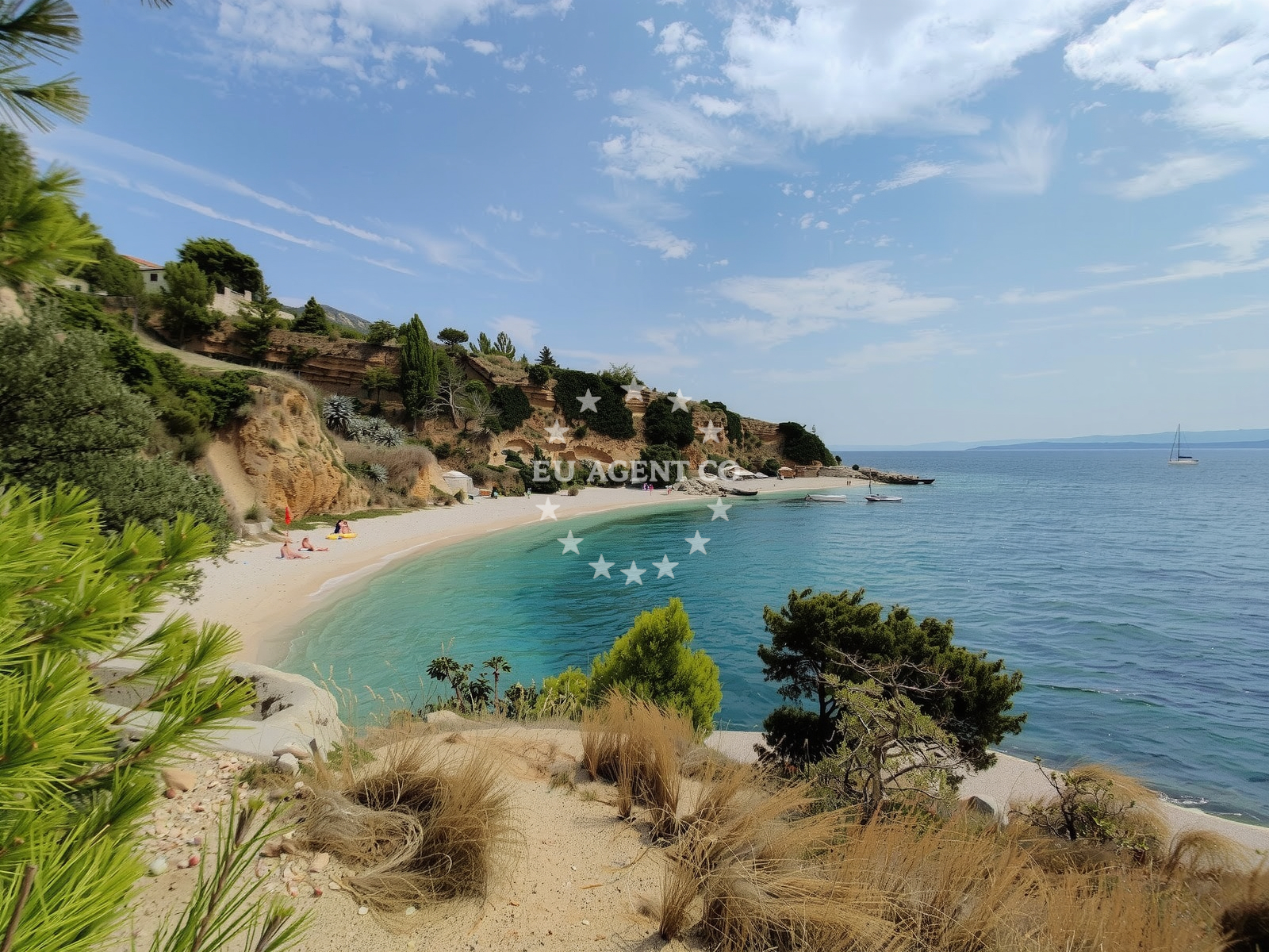 Shoreline and swimming area at Romantic beach in Put Zlatnog rata b.b., Bol