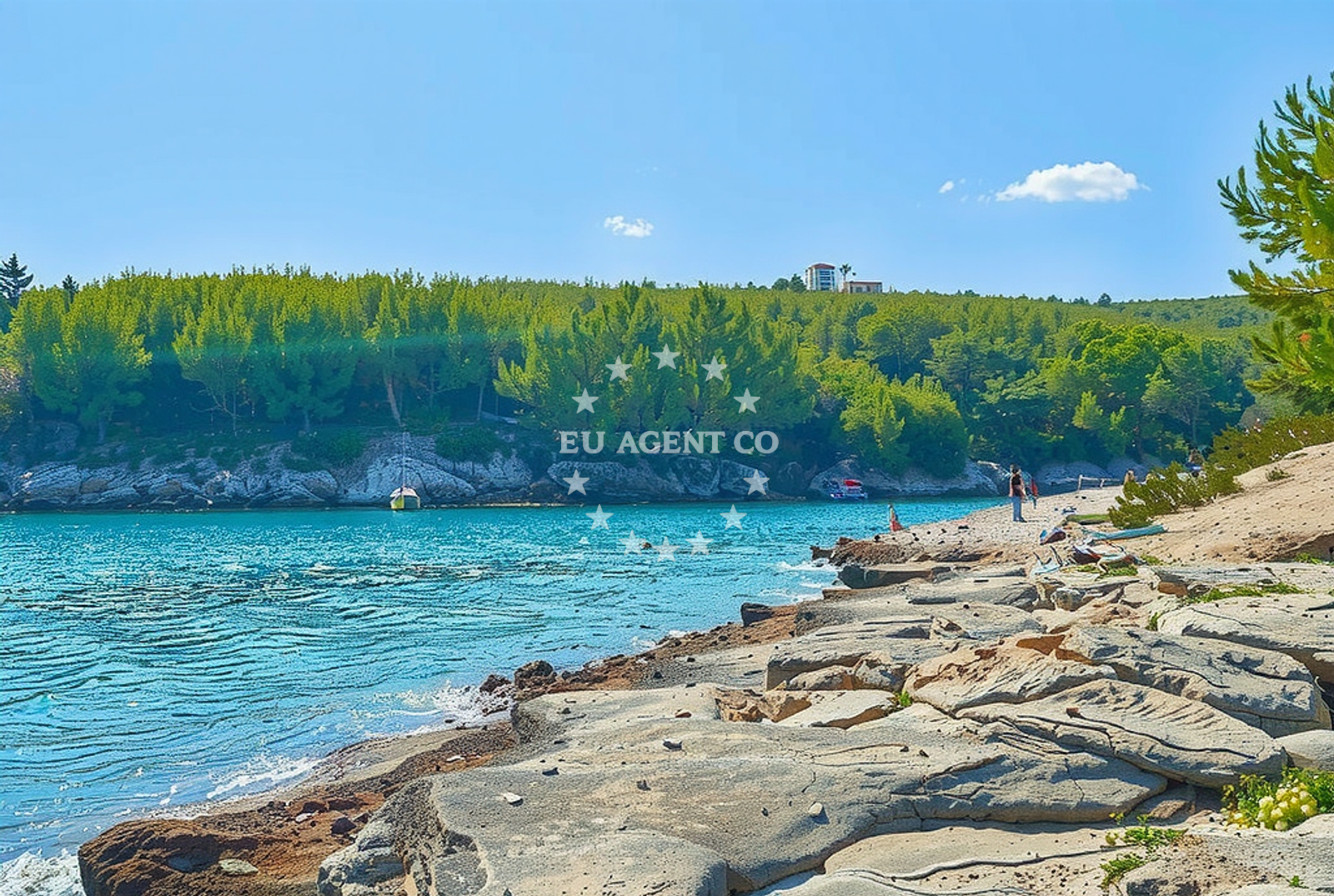 Shoreline and swimming area at Rosohotnica, Vrboska (Hvar) Beach in Rosohotnica