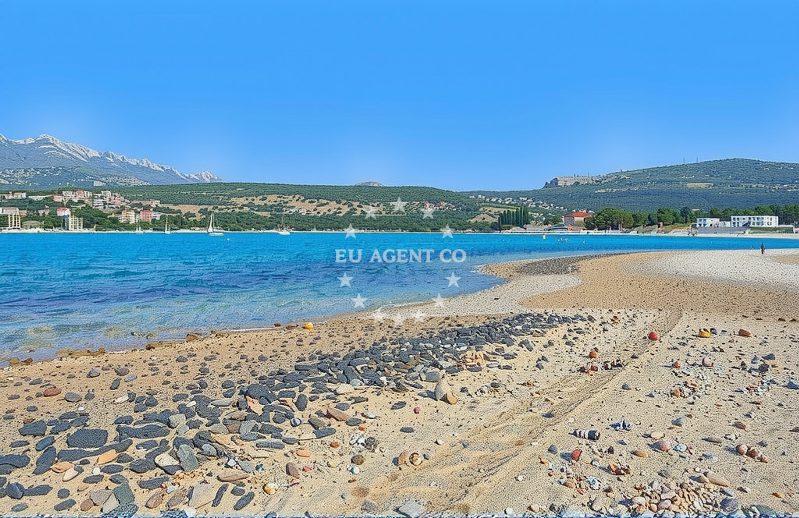Overview of Rovanjska (dog beach), Rovanjska Beach in Rovanjska (plaža za pse)