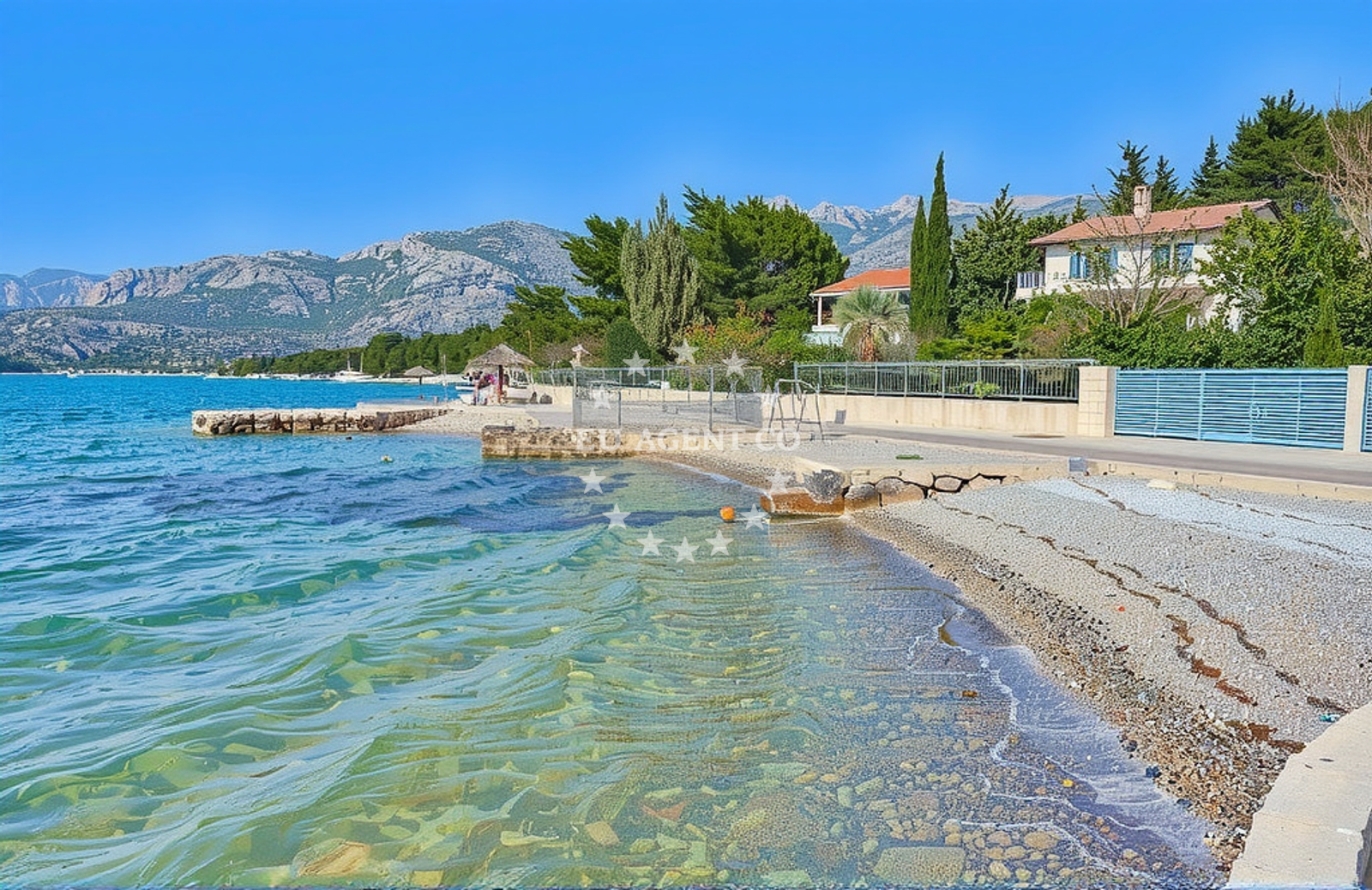 Shoreline and swimming area at Rovanjska, Rovanjska Beach in Rovanjska
