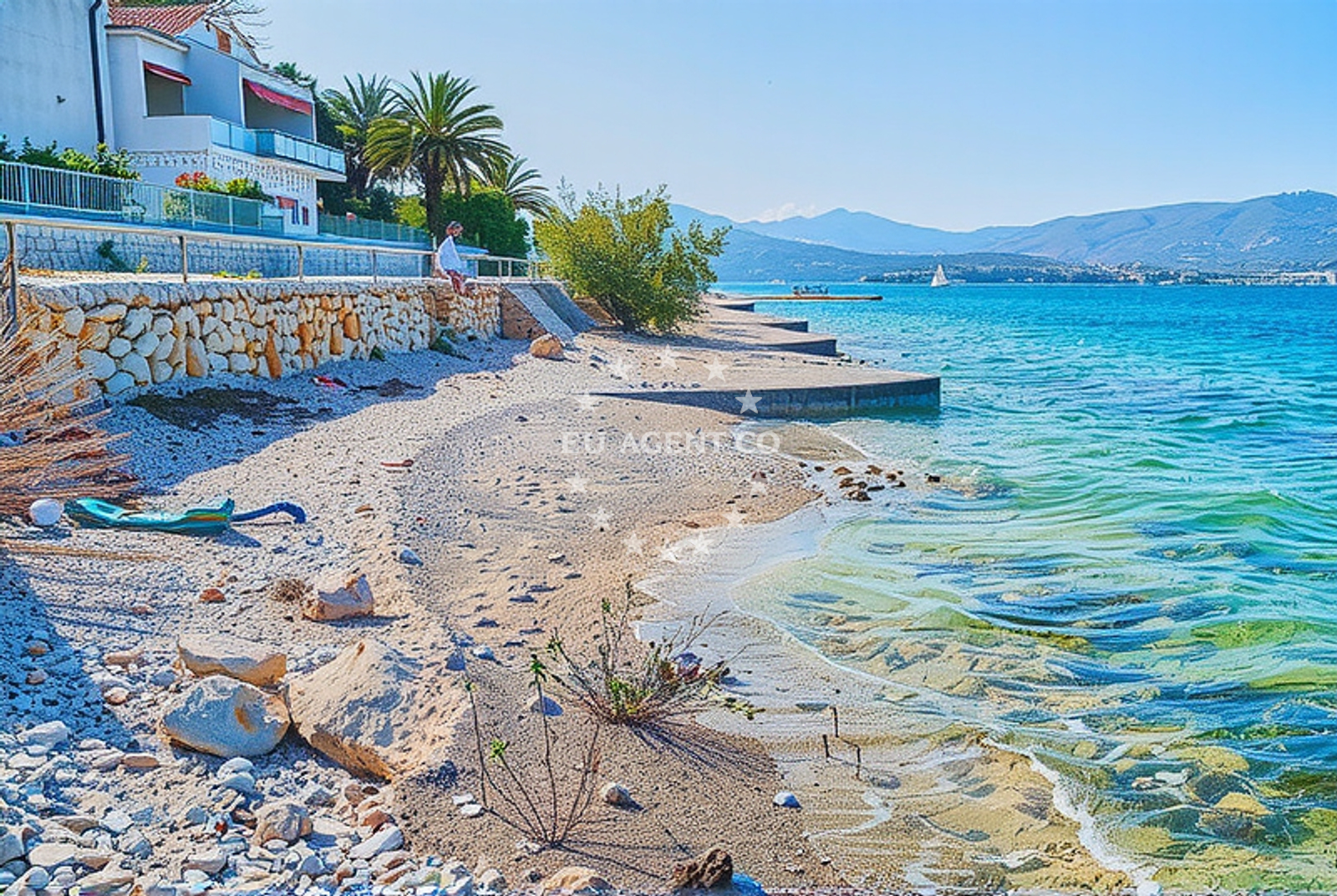 Overview of Rovci, Slatine (Čiovo) Beach in Rovci