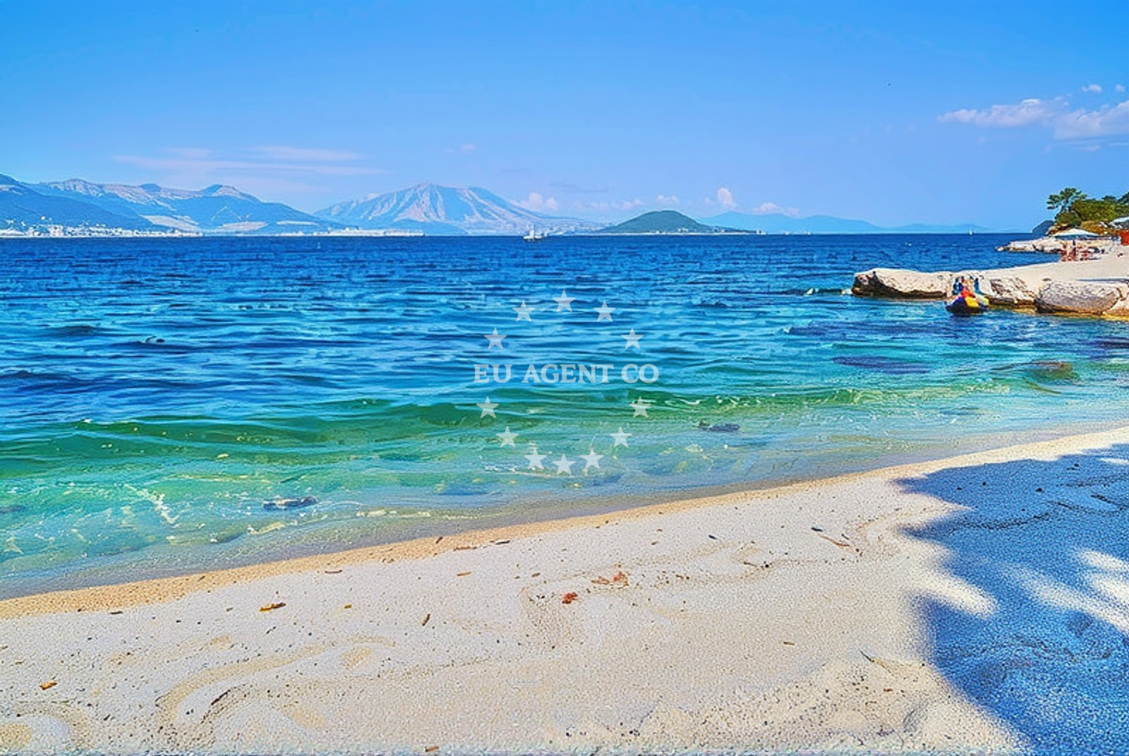 Shoreline and swimming area at Rovci, Slatine (Čiovo) Beach in Rovci