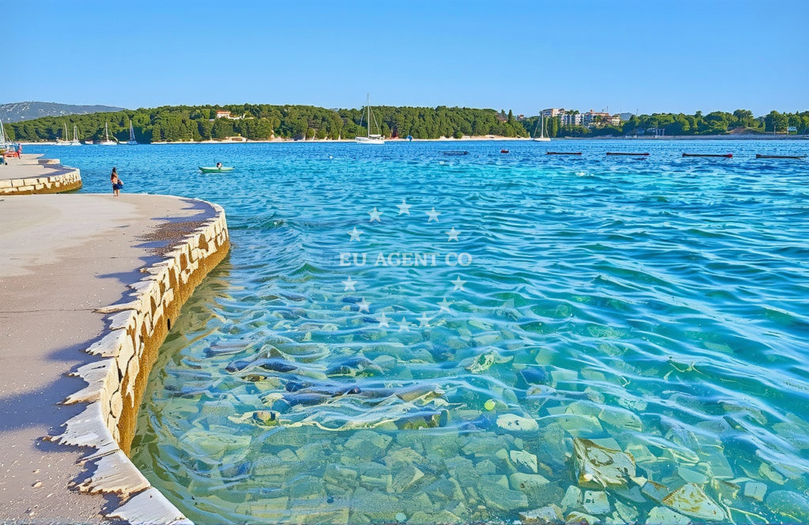 Additional view of Rt Bijaka beach in Milna 1068, Milna