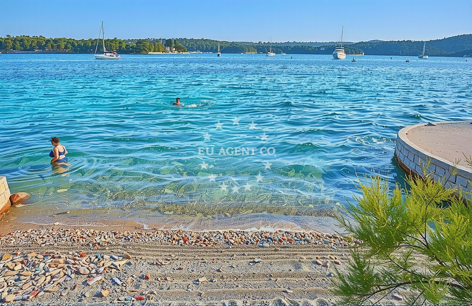 Additional view of Rt Bijaka beach in Milna 1068, Milna