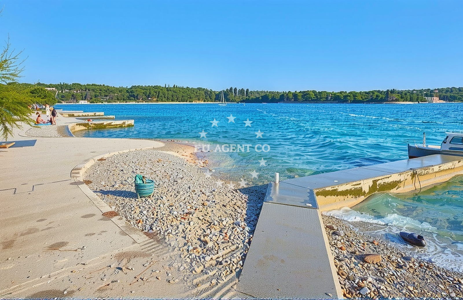 Additional view of Rt Bijaka beach in Milna 1068, Milna