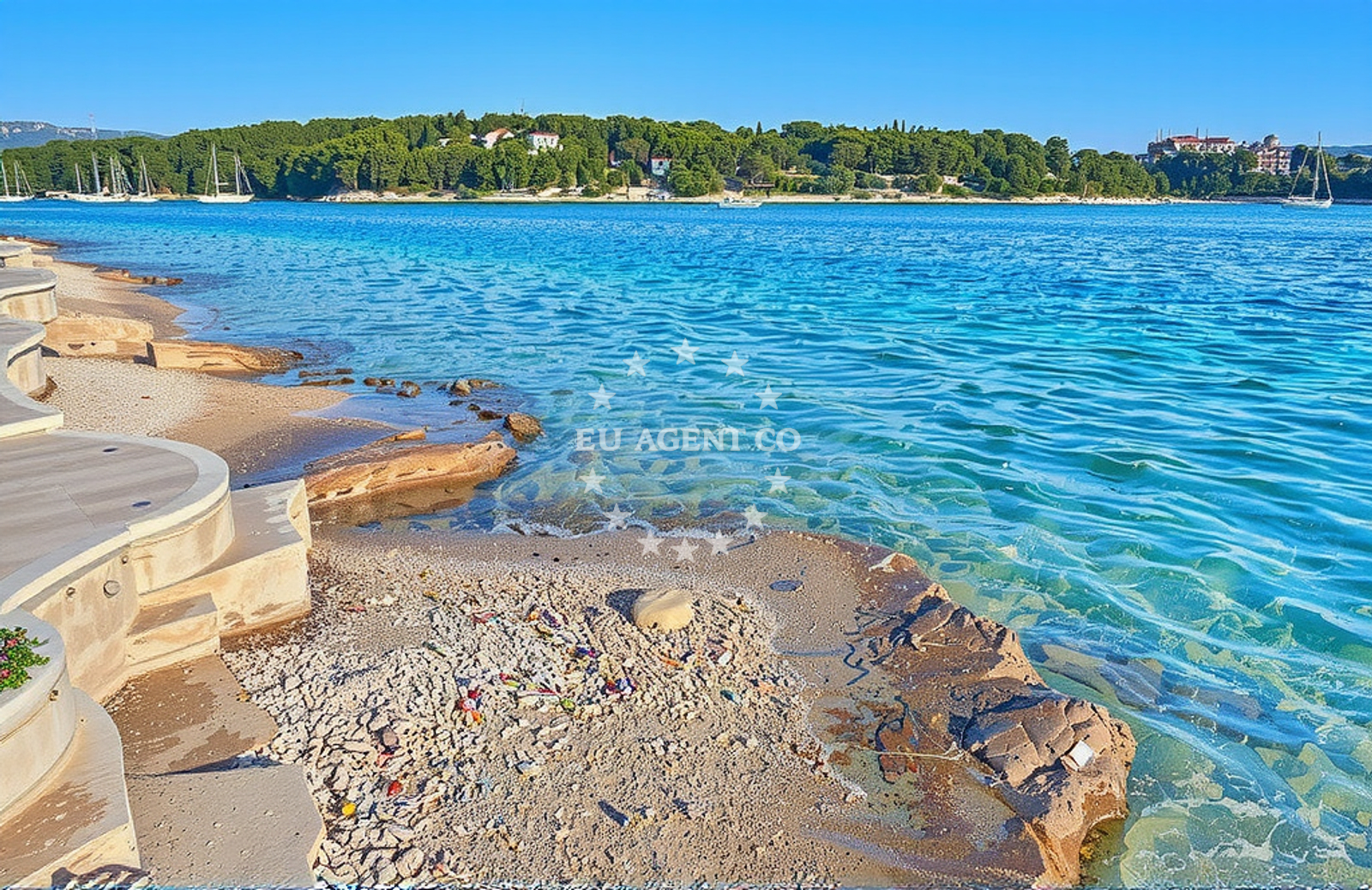 Additional view of Rt Bijaka beach in Milna 1068, Milna