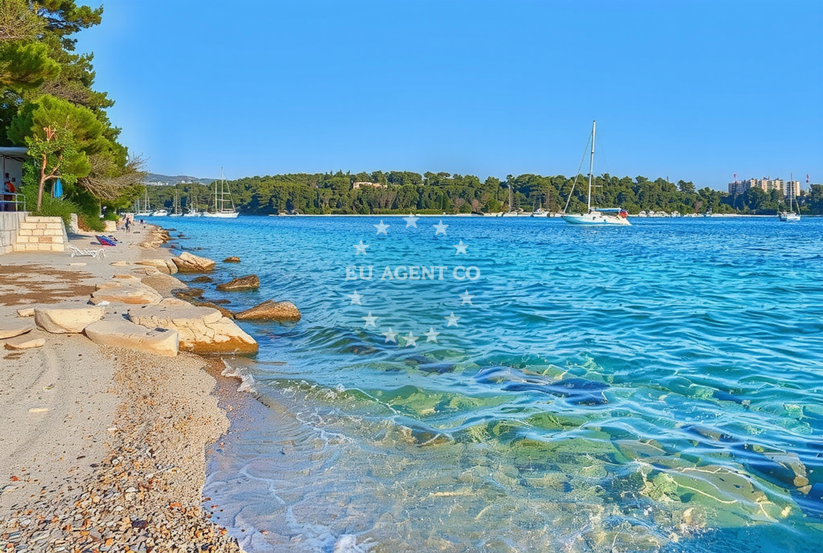 Additional view of Rt Bijaka beach in Milna 1068, Milna