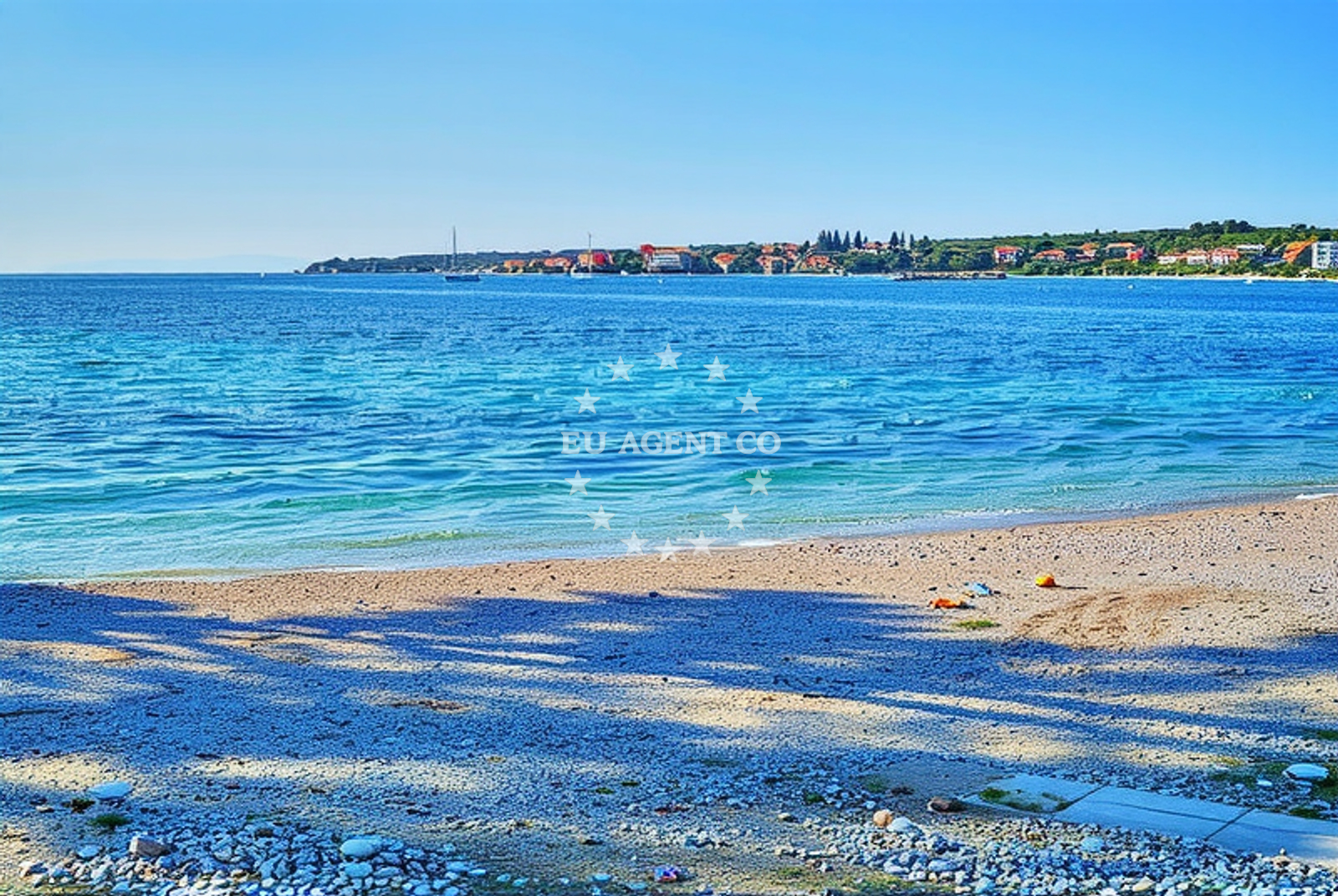 Shoreline and swimming area at Rt Radman, Petrčane Beach in Rt Radman