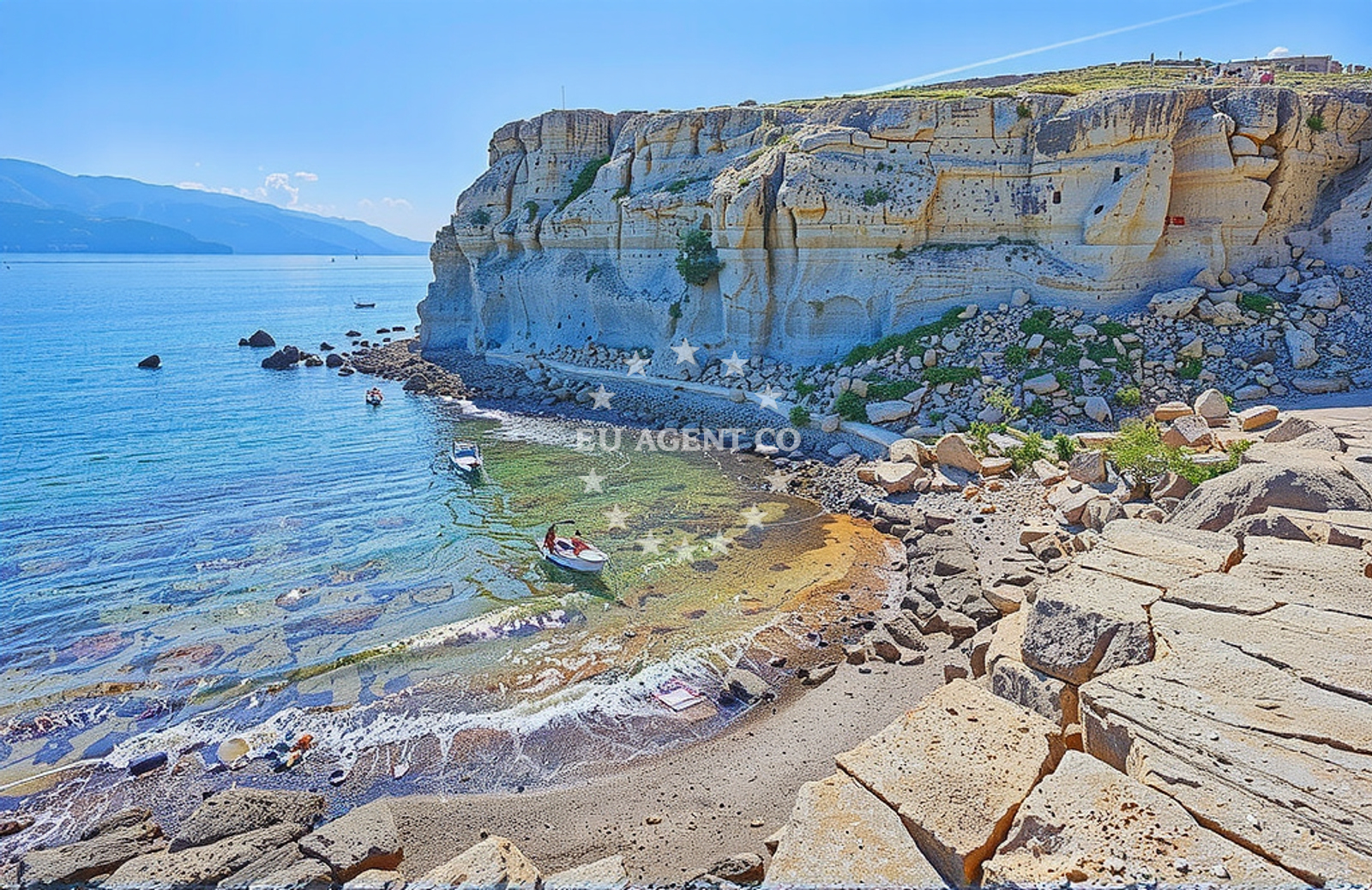 Beach facilities and surroundings at Rt Stolac, Lopar (Rab) Beach in Rt Stolac