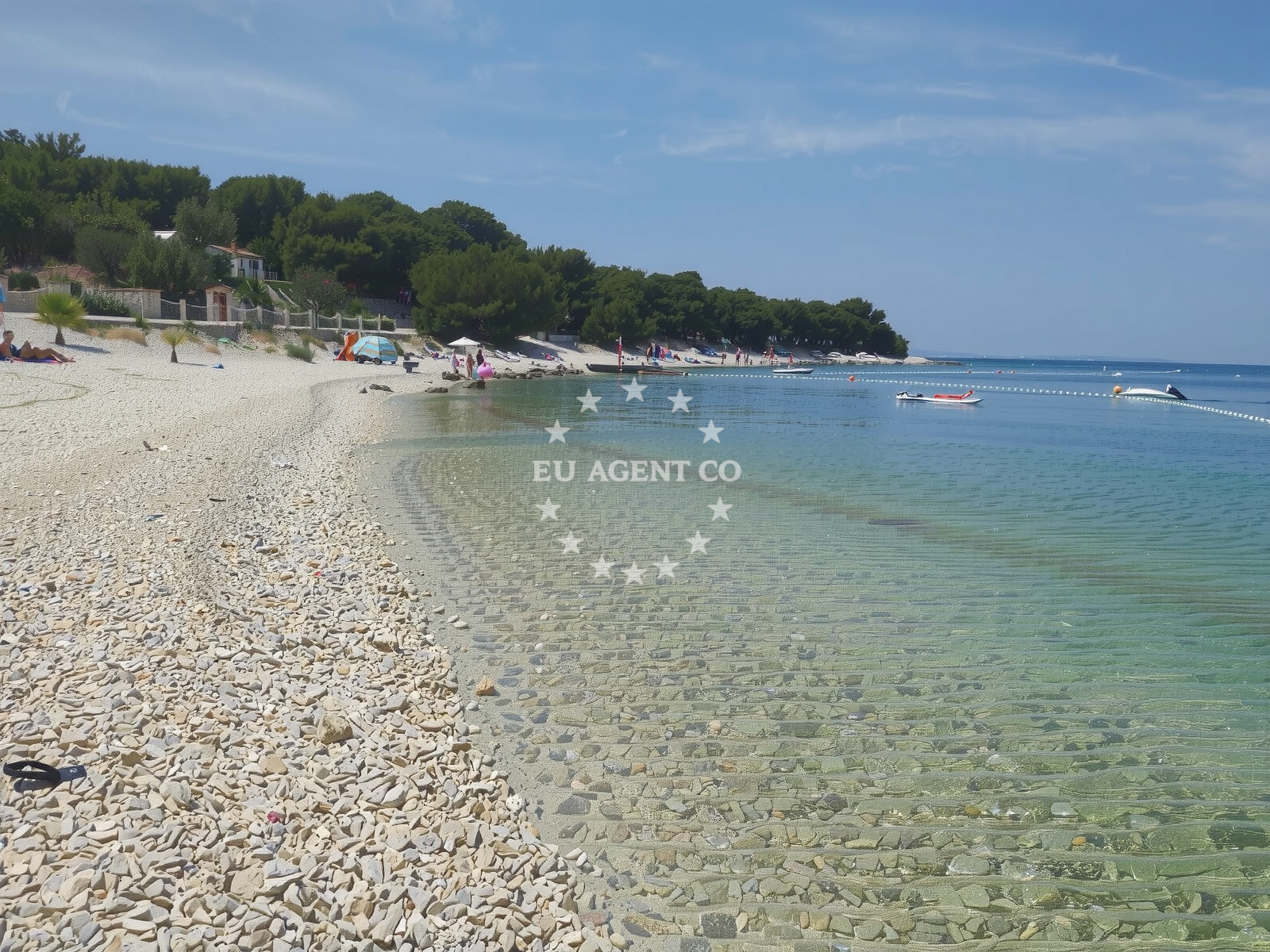 Sea and coastal view of Rtic II beach in Rti? I 4., Dolac