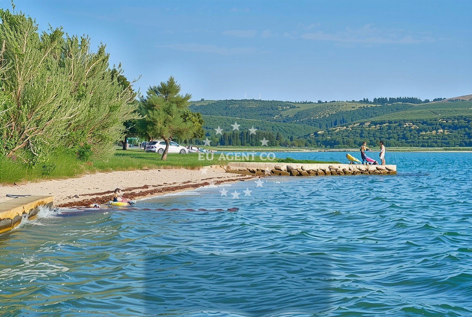 Shoreline and swimming area at Rtina: beaches and coves (16) in Rtina