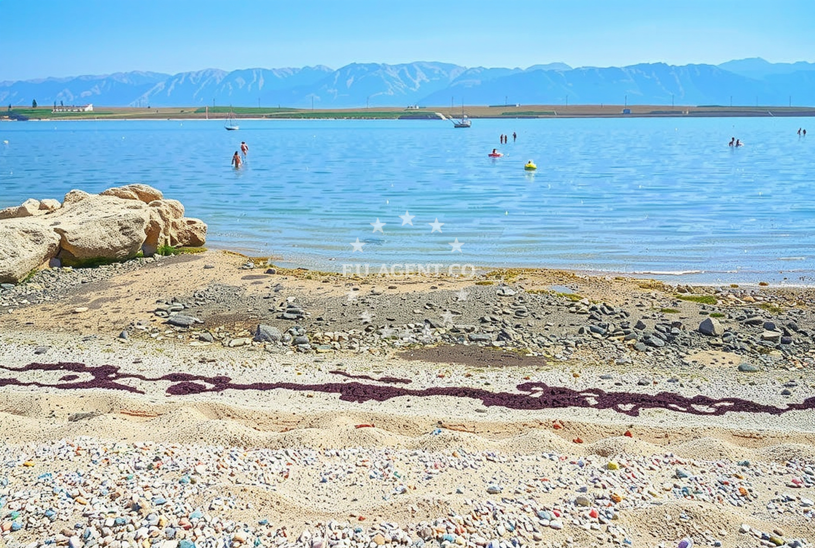 Sea and coastal view of Rtina, Vir (Vir) Beach in Rtina