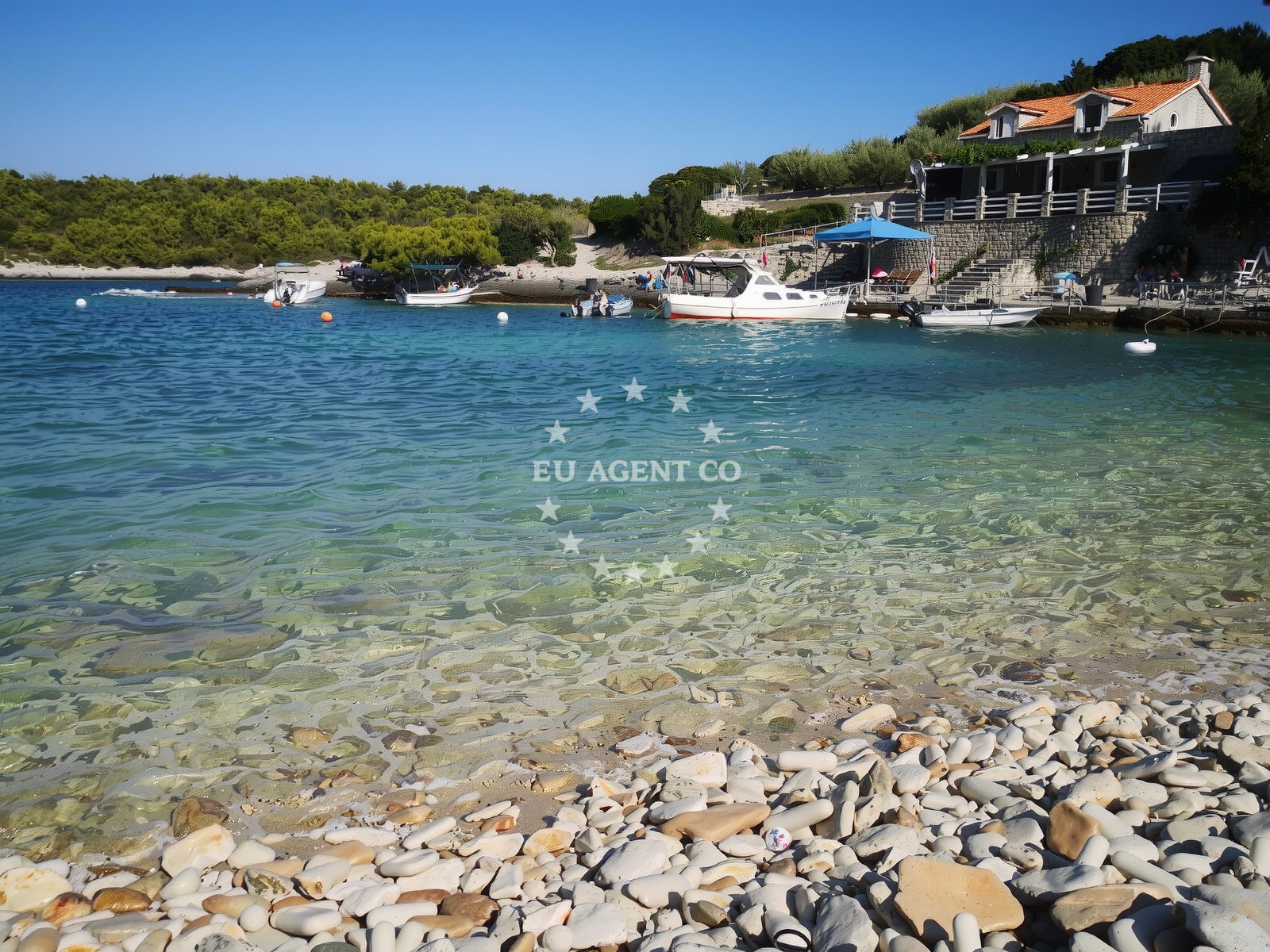 Sea and coastal view of Ruda beach in Luka 63, Rukavac, Rukavac