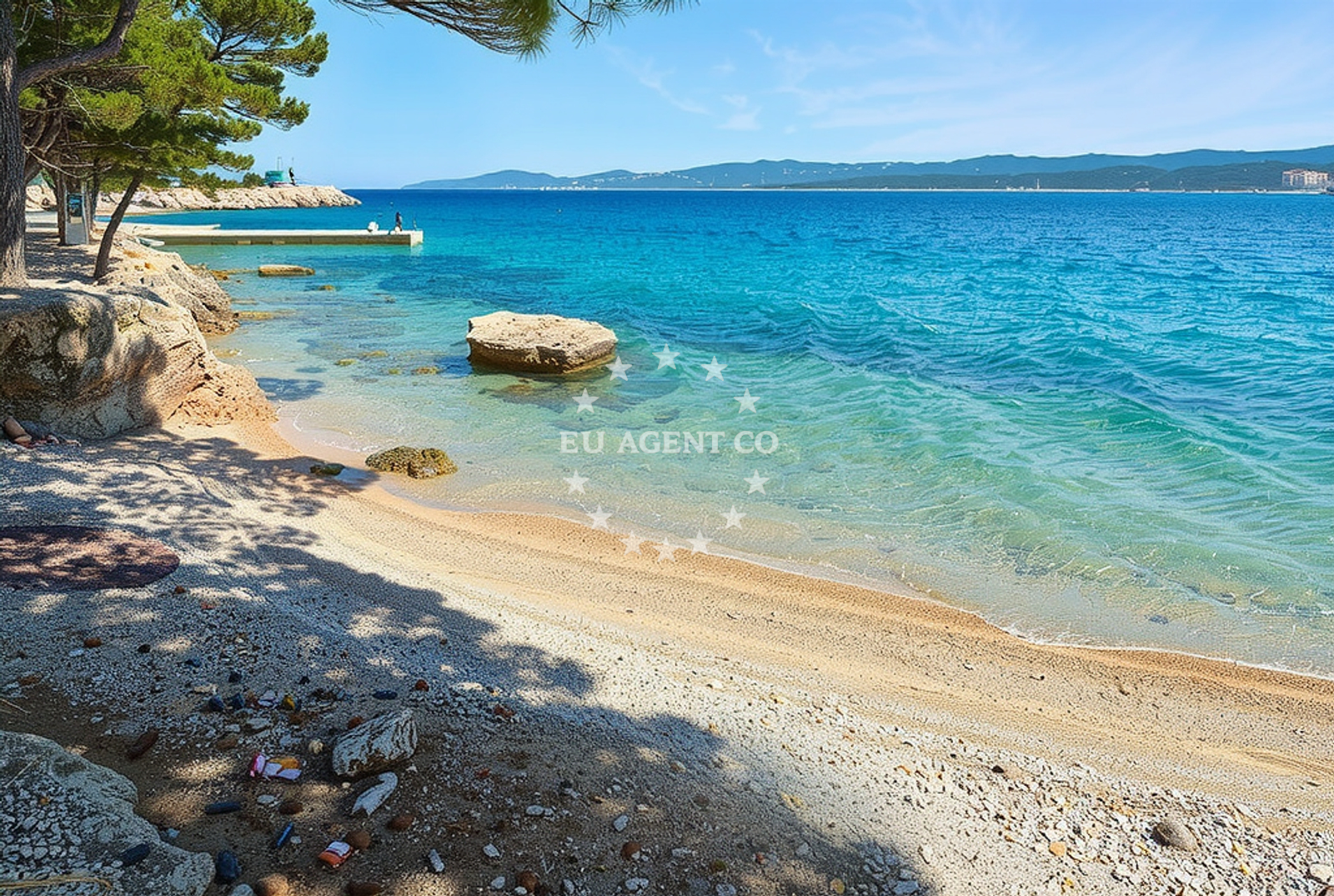 Sea and coastal view of Ruskamen sredina, Lokva Rogoznica Beach in Ruskamen sredina