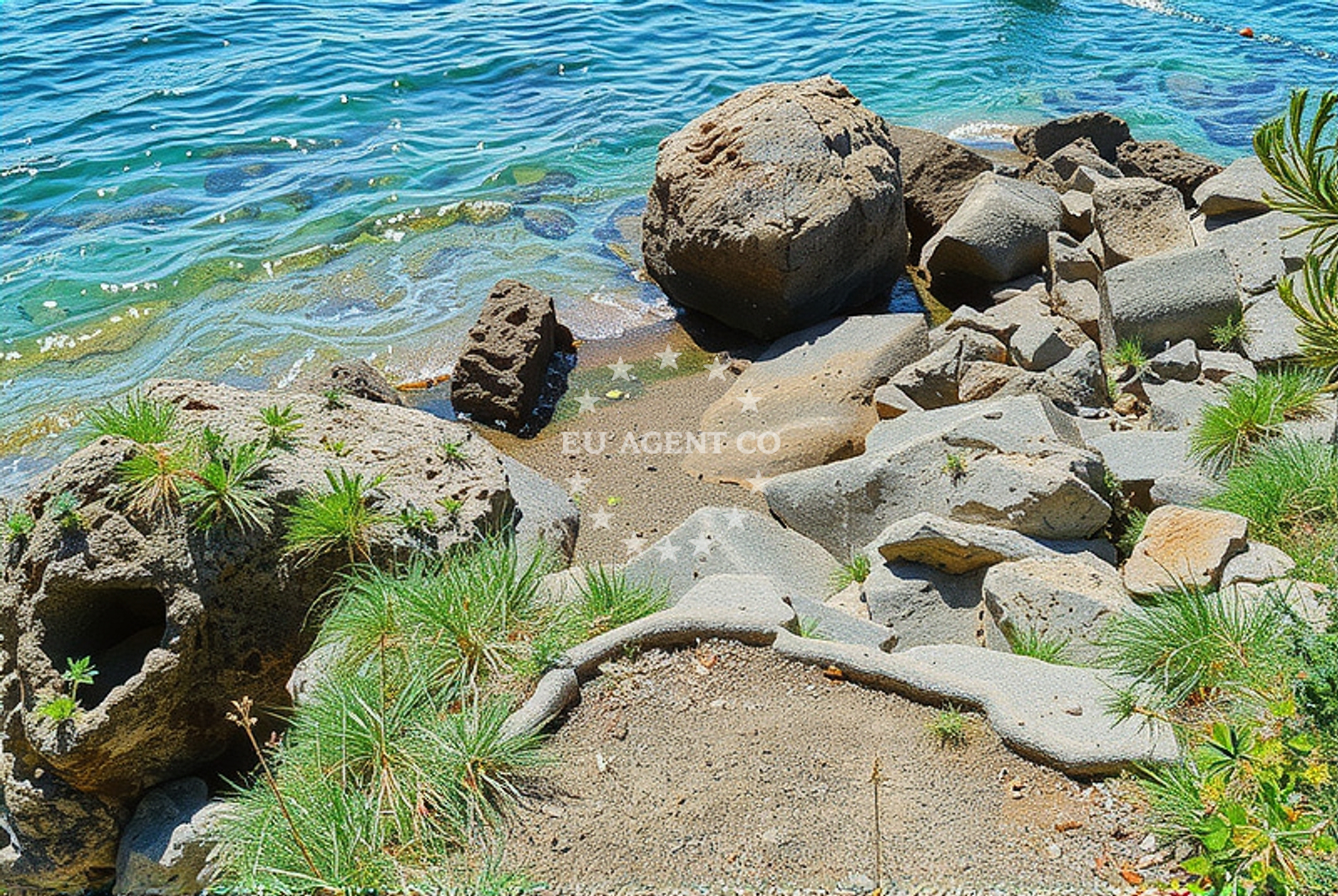 Sea and coastal view of S zavoj zapad, Rijeka Beach in S zavoj zapad