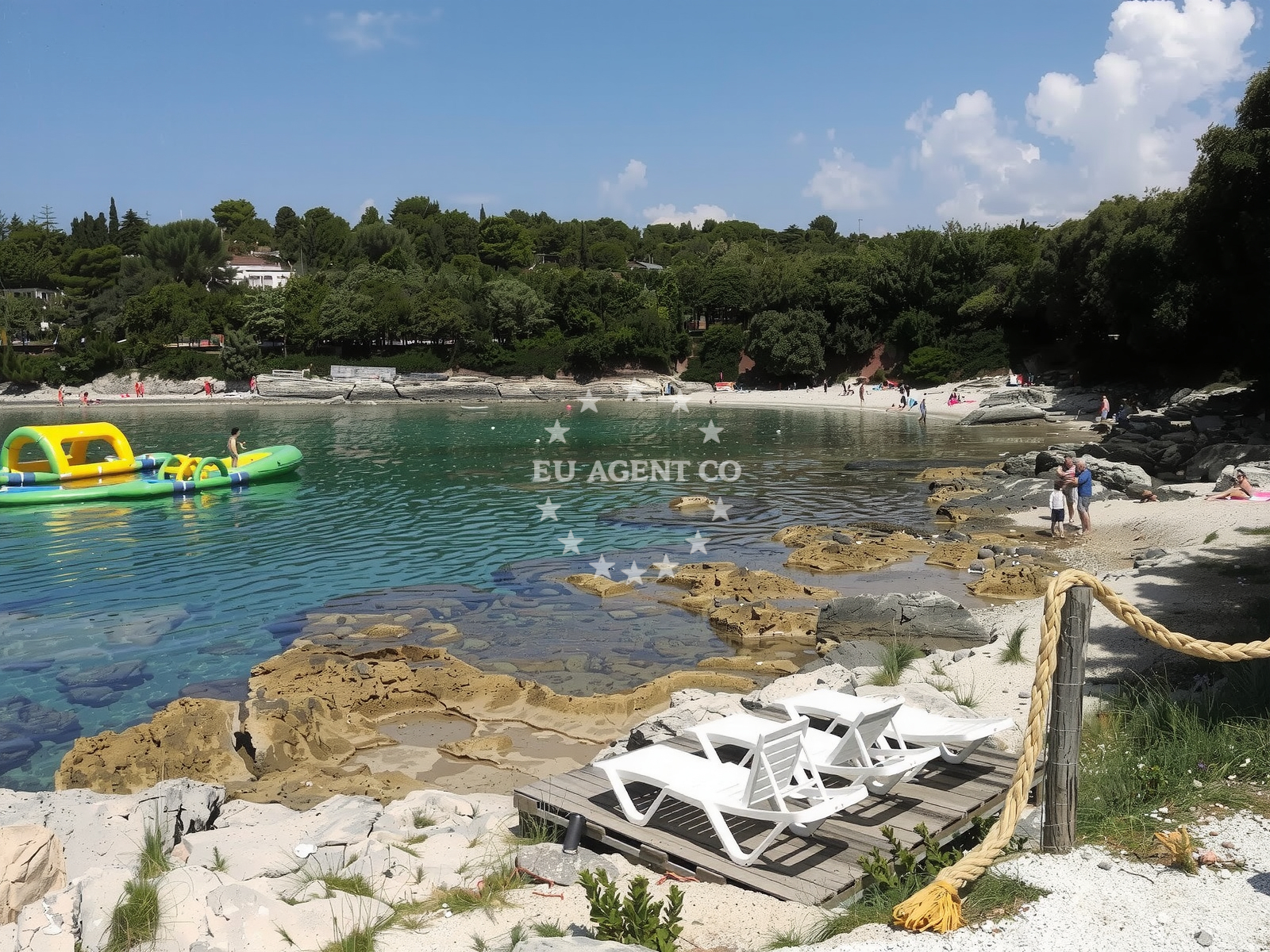 Sea and coastal view of Saccorgiana Cove in Verudela 3, Pula