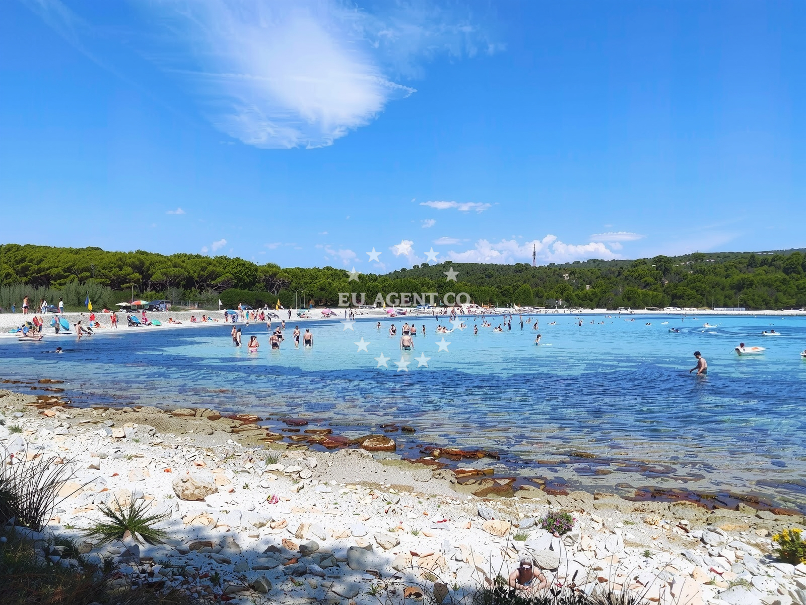 Sea and coastal view of Sakarun beach in Put Lučice 2, Verunić