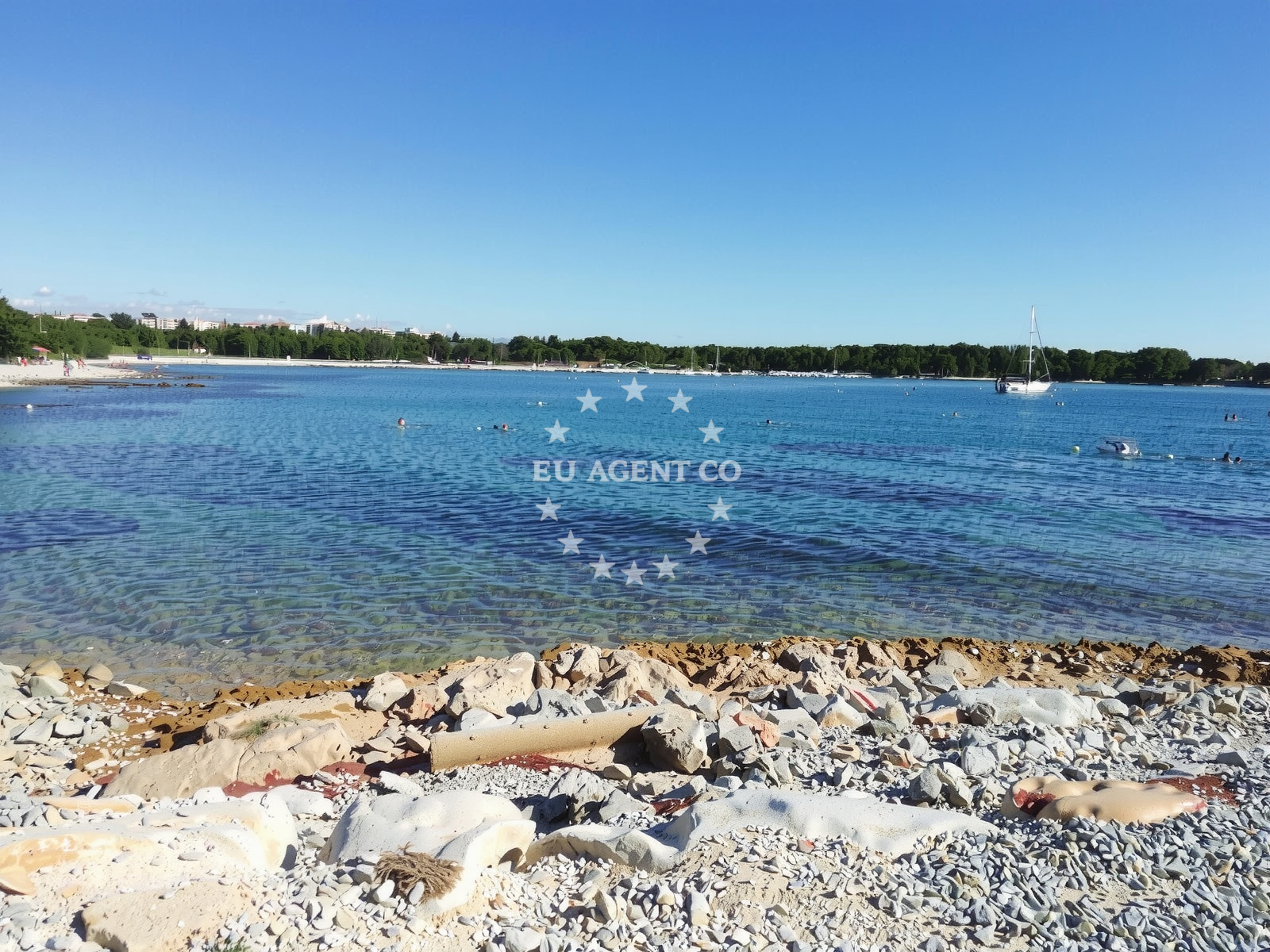 Sea and coastal view of Saladinka beach in Podupci 24, Poreč
