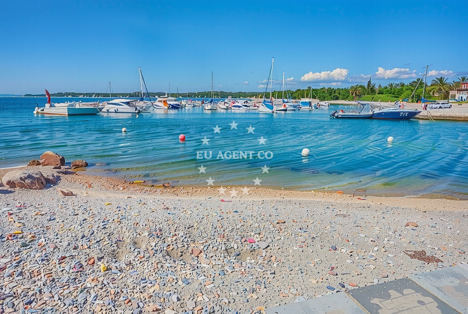 Sea and coastal view of Salbuni, Pula Beach in Salbuni