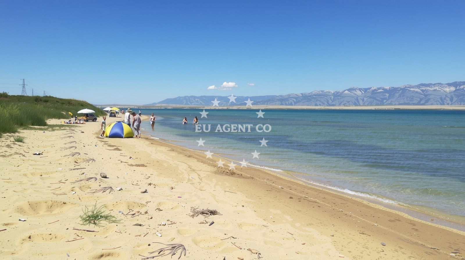 Overview of Sandy Beach Privlaka in 10 Put Gaja, Privlaka