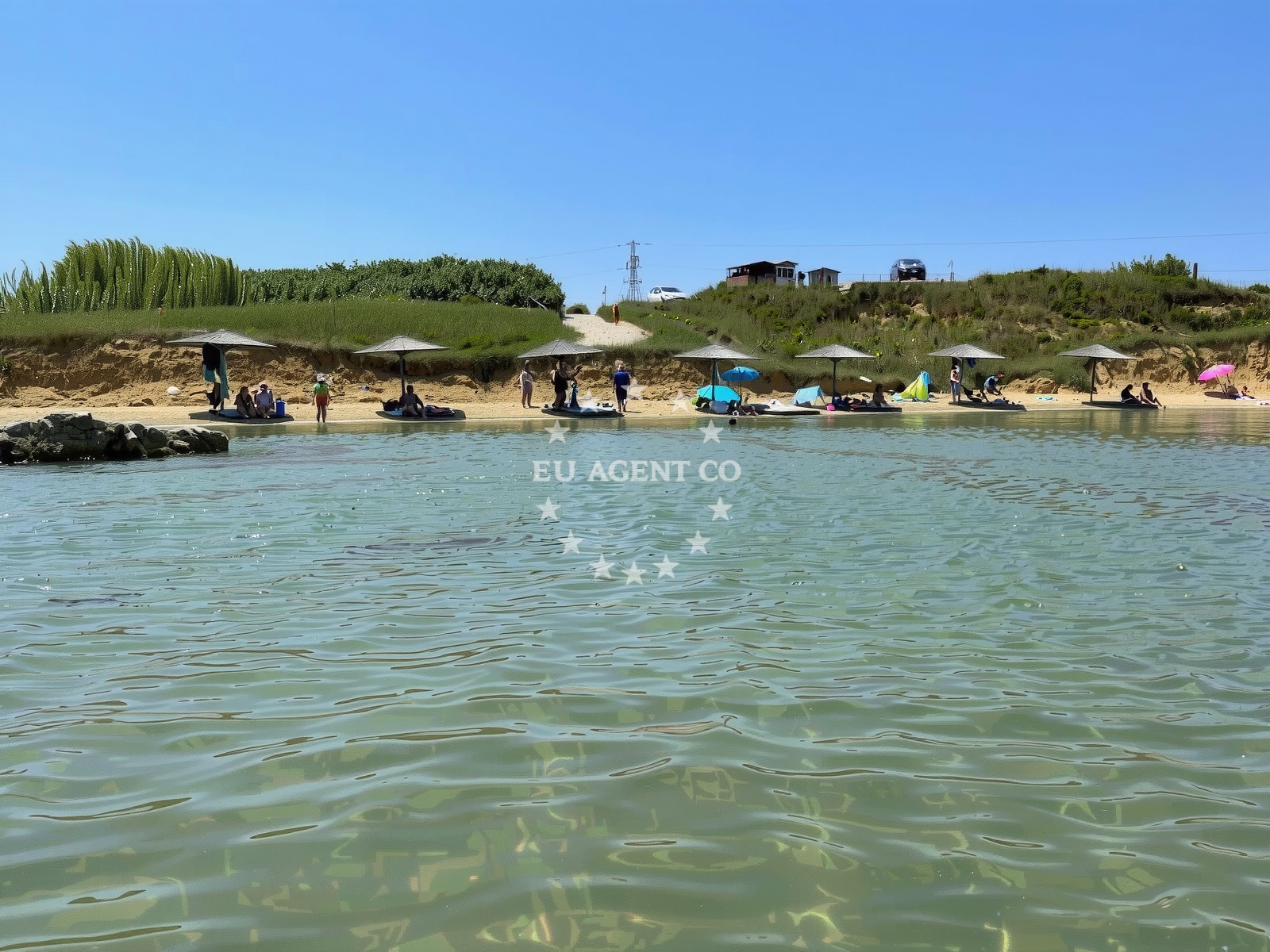 Shoreline and swimming area at Sandy Beach Privlaka in 10 Put Gaja, Privlaka