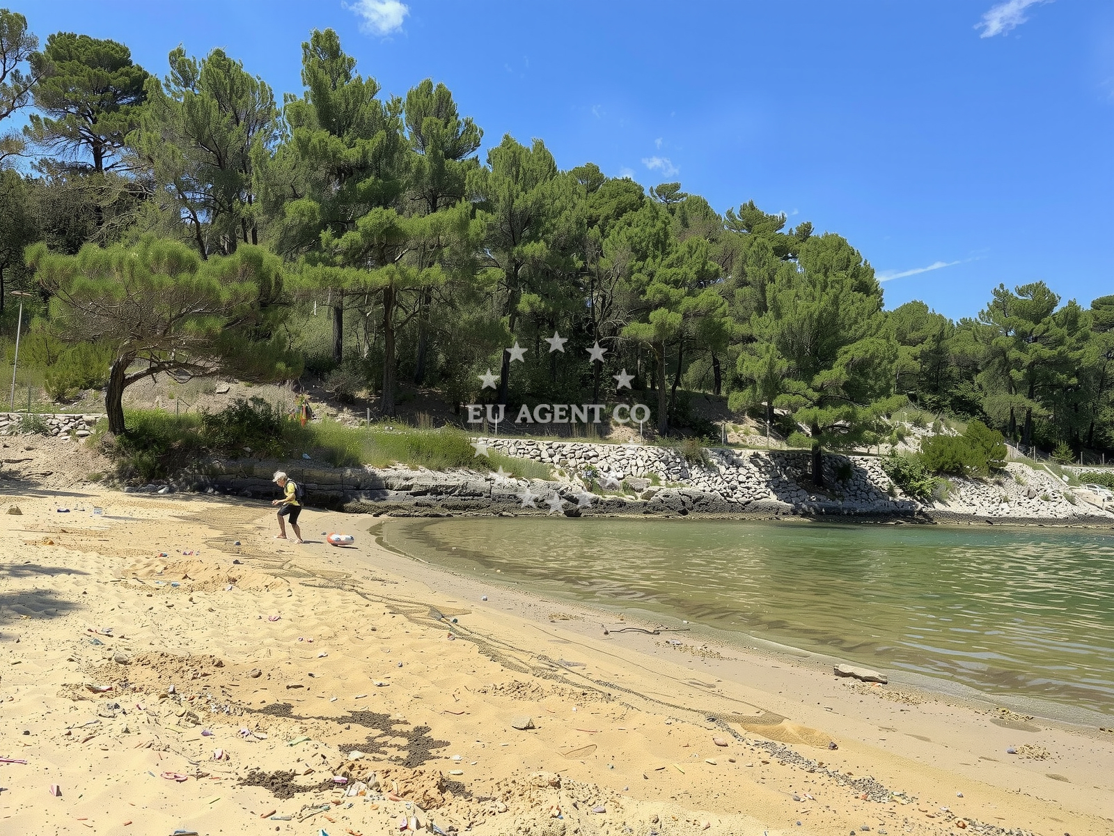 Shoreline and swimming area at Sandy Beach, Vitarnja in Jelsa 1015B , Jelsa