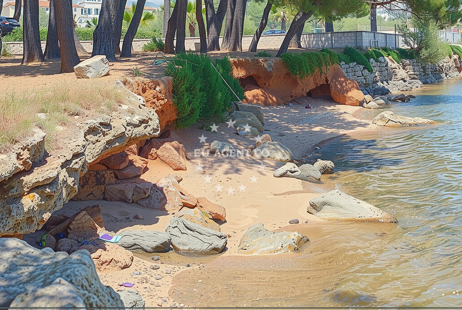 Sea and coastal view of Šapavac istok, Vir (Vir) Beach in Šapavac istok