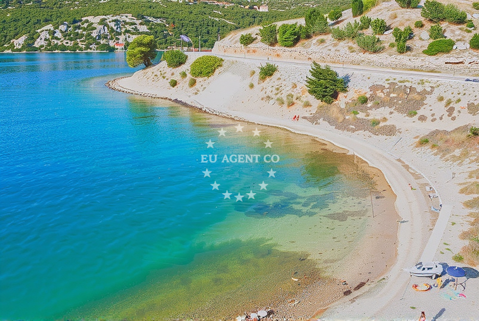 Sea and coastal view of Šarina draga zapad, Zaton (Šibenik) Beach in Šarina draga zapad