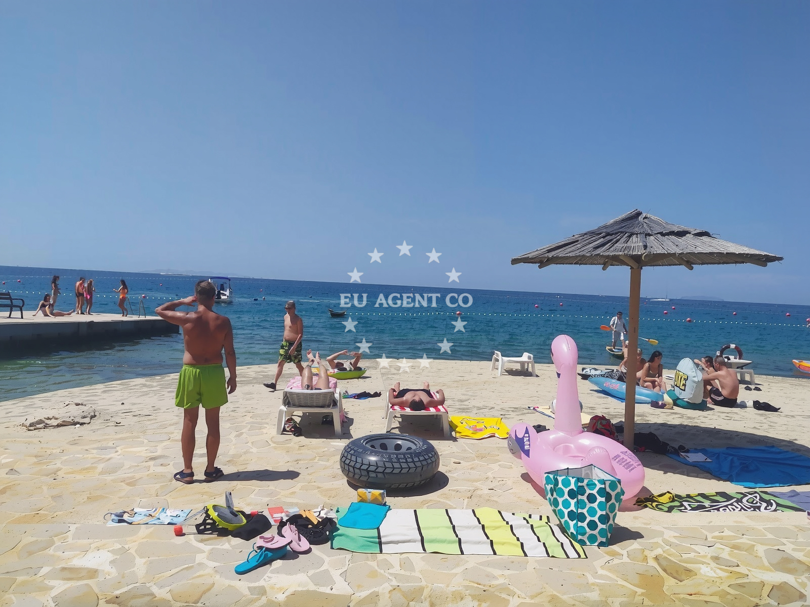 Sea and coastal view of Scare beach in 14 A-17, Gajac
