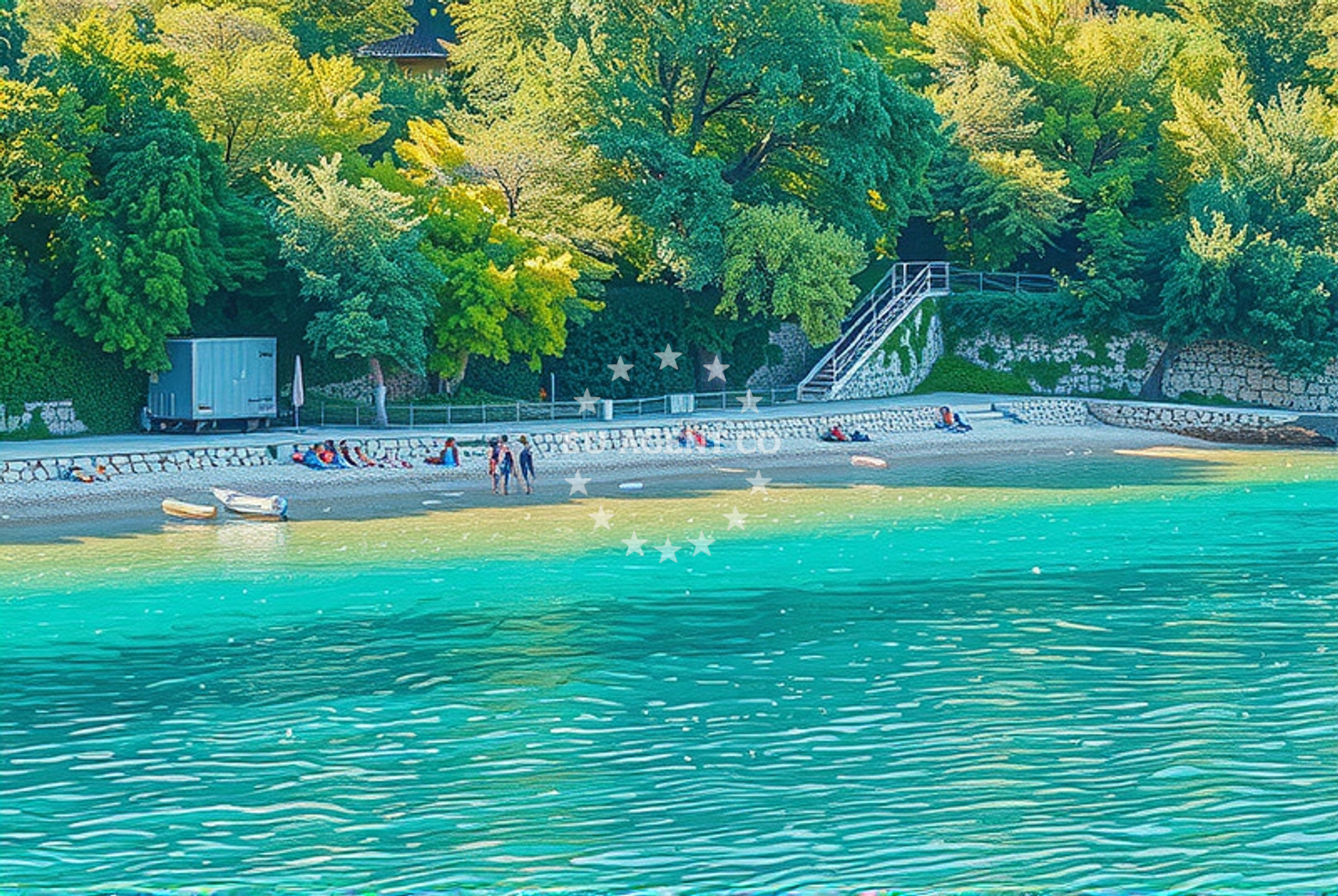 Beach facilities and surroundings at Scott, Kraljevica Beach in Scott