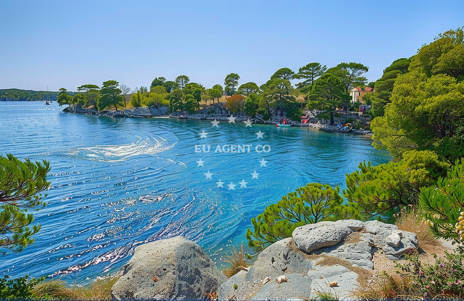 Shoreline and swimming area at Sedlo, Šibenik Beach in Sedlo