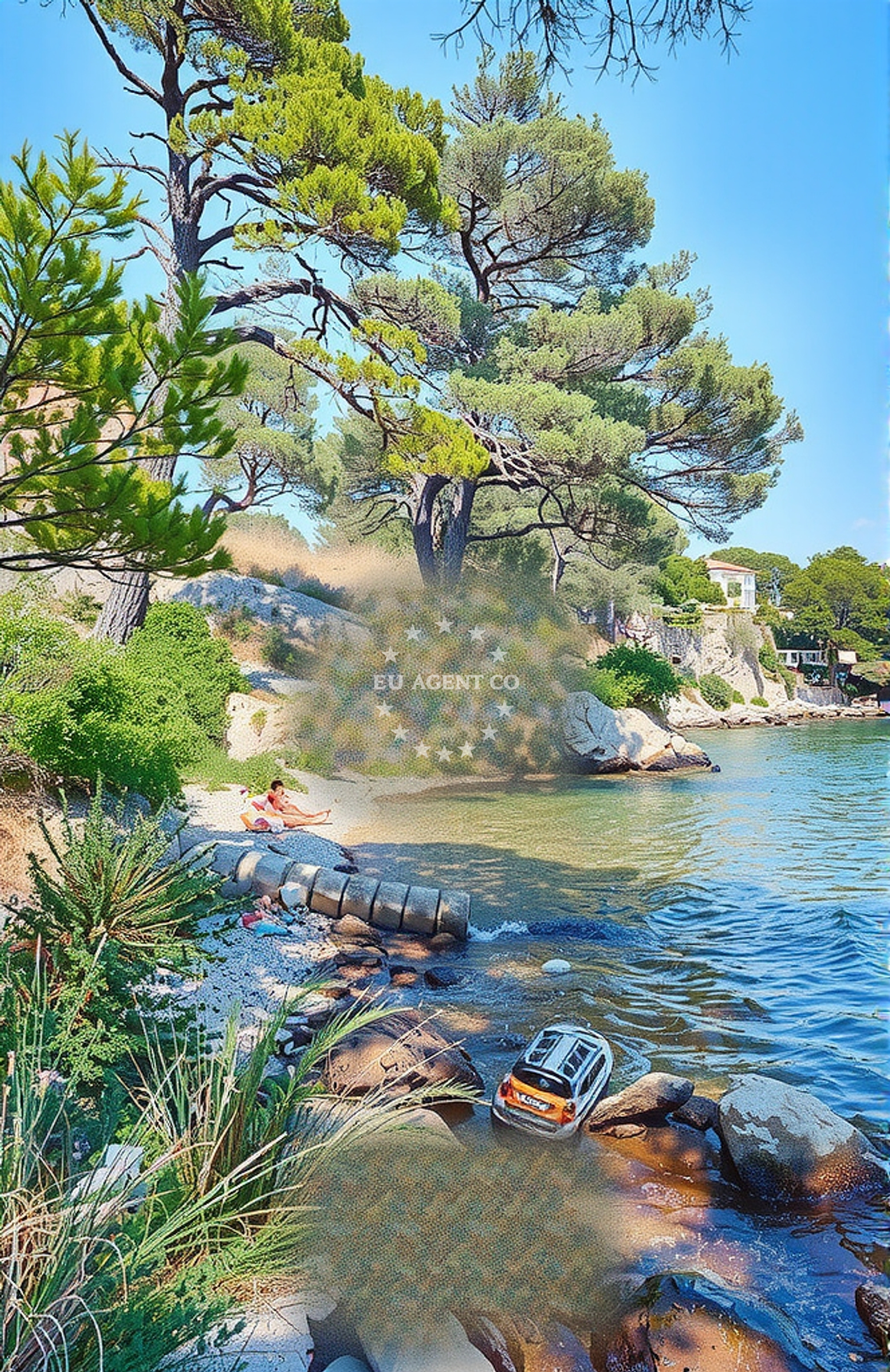 Beach facilities and surroundings at Sedlo, Šibenik Beach in Sedlo