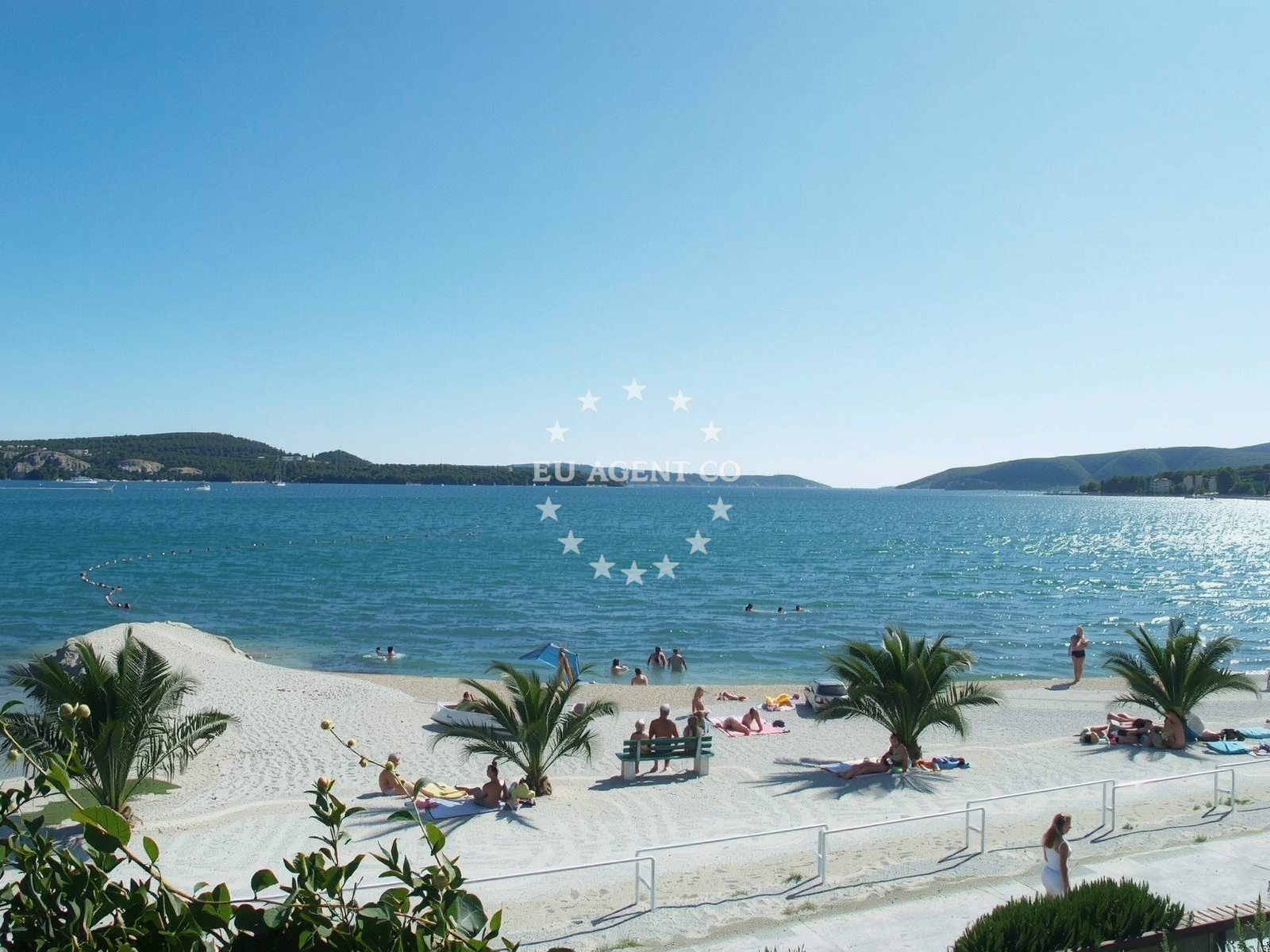 Sea and coastal view of Seget beach in Hrvatskih Žrtava 260, Trogir