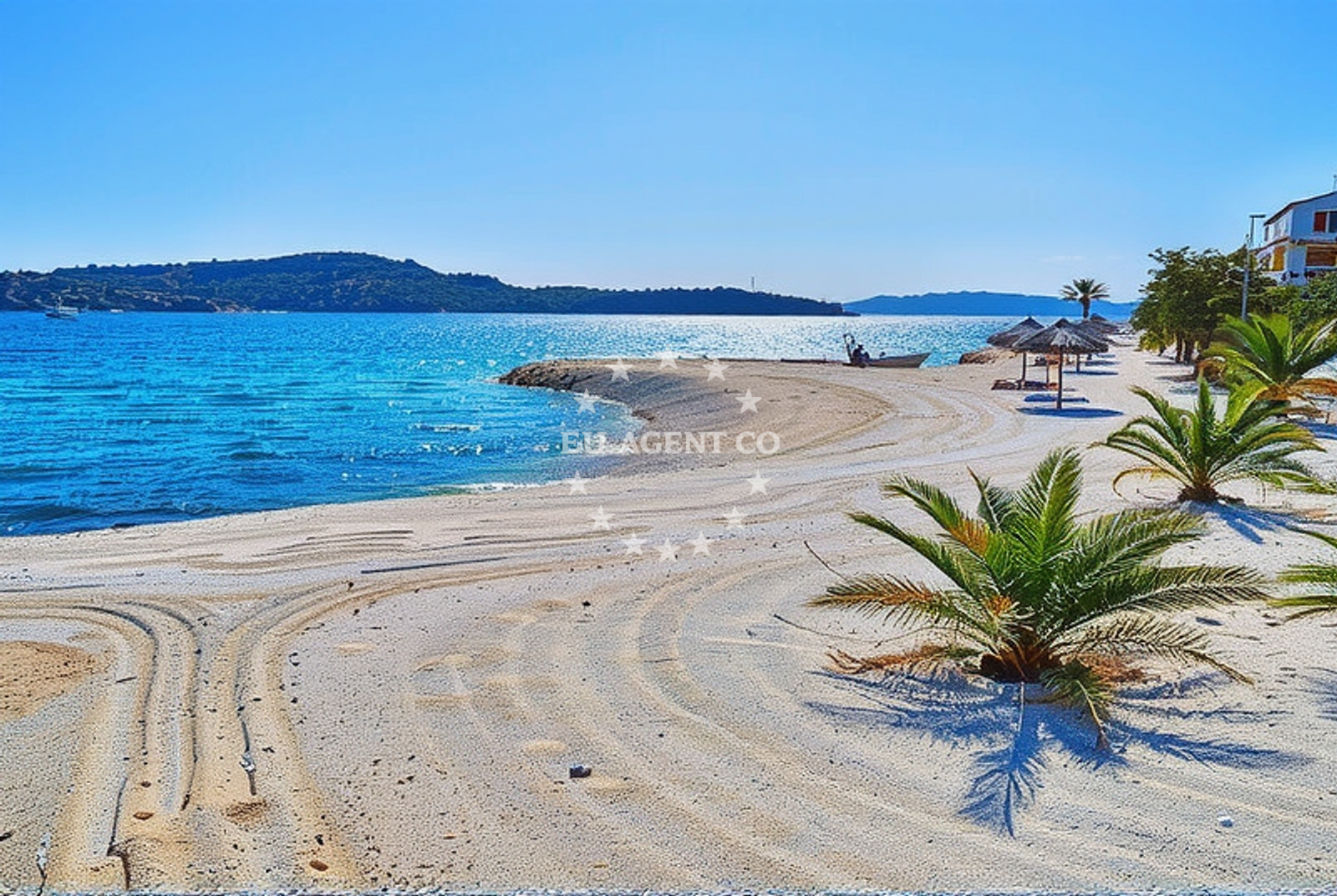Shoreline and swimming area at Seget Donji, Seget Donji Beach in Seget Donji