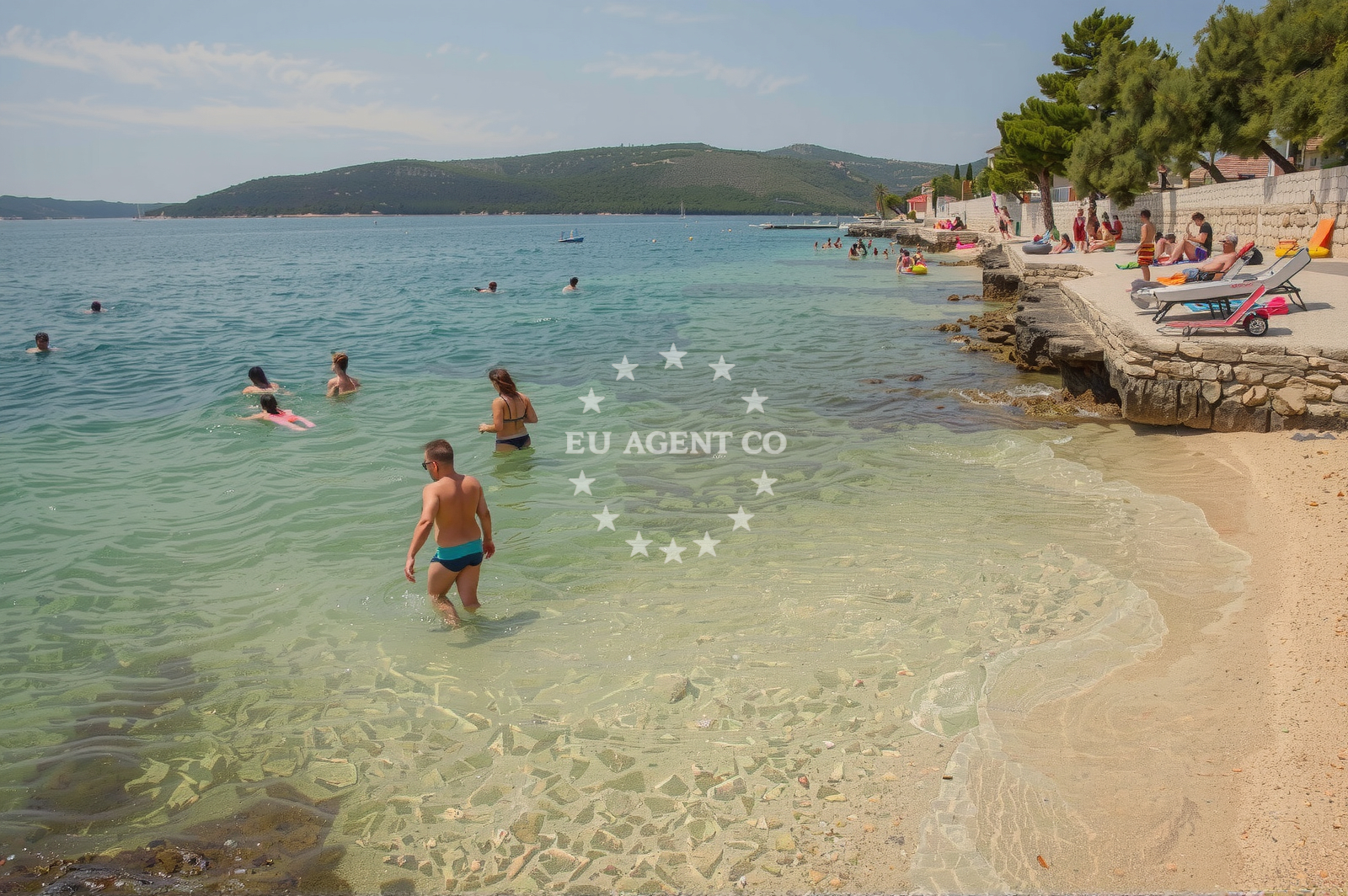 Shoreline and swimming area at Seget Vranjica beach in 2 Ulica Stjepana Radića, Seget Vranjica