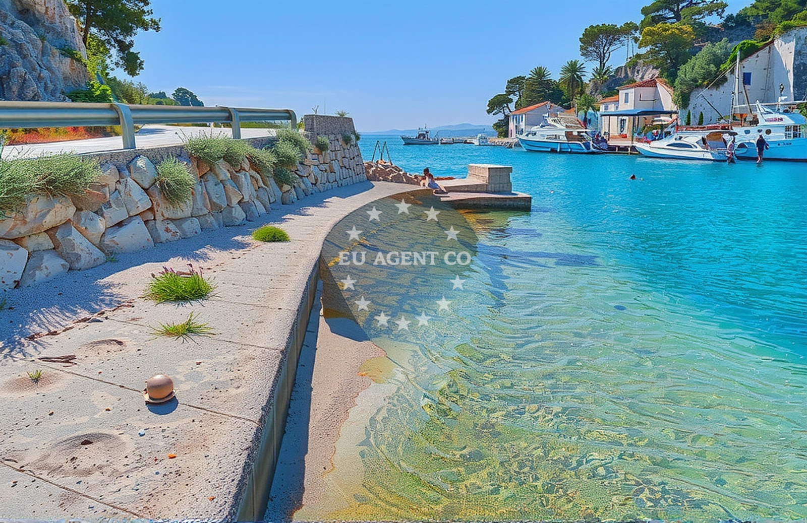Sea and coastal view of Selca (Brač): beaches and coves (4) in Selca (Brač)