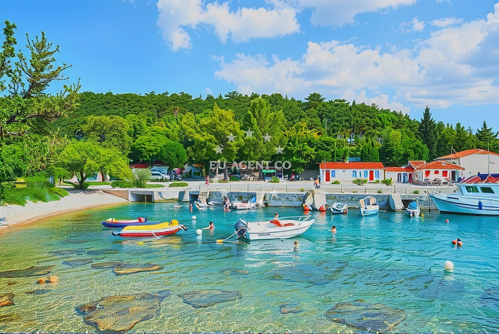 Sea and coastal view of Selce: beaches and coves (8) in Selce
